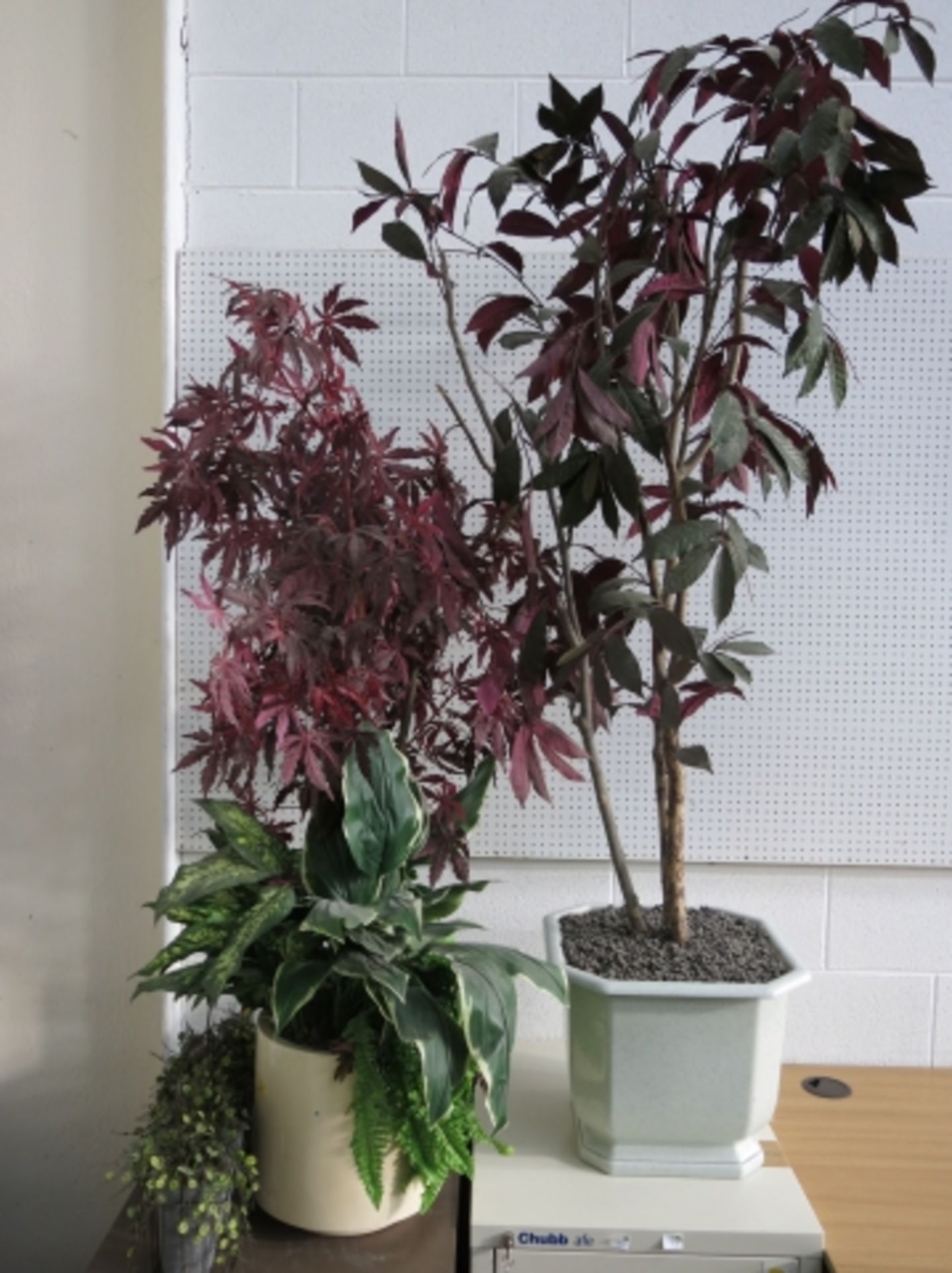 * Artificial office plants in plant pots