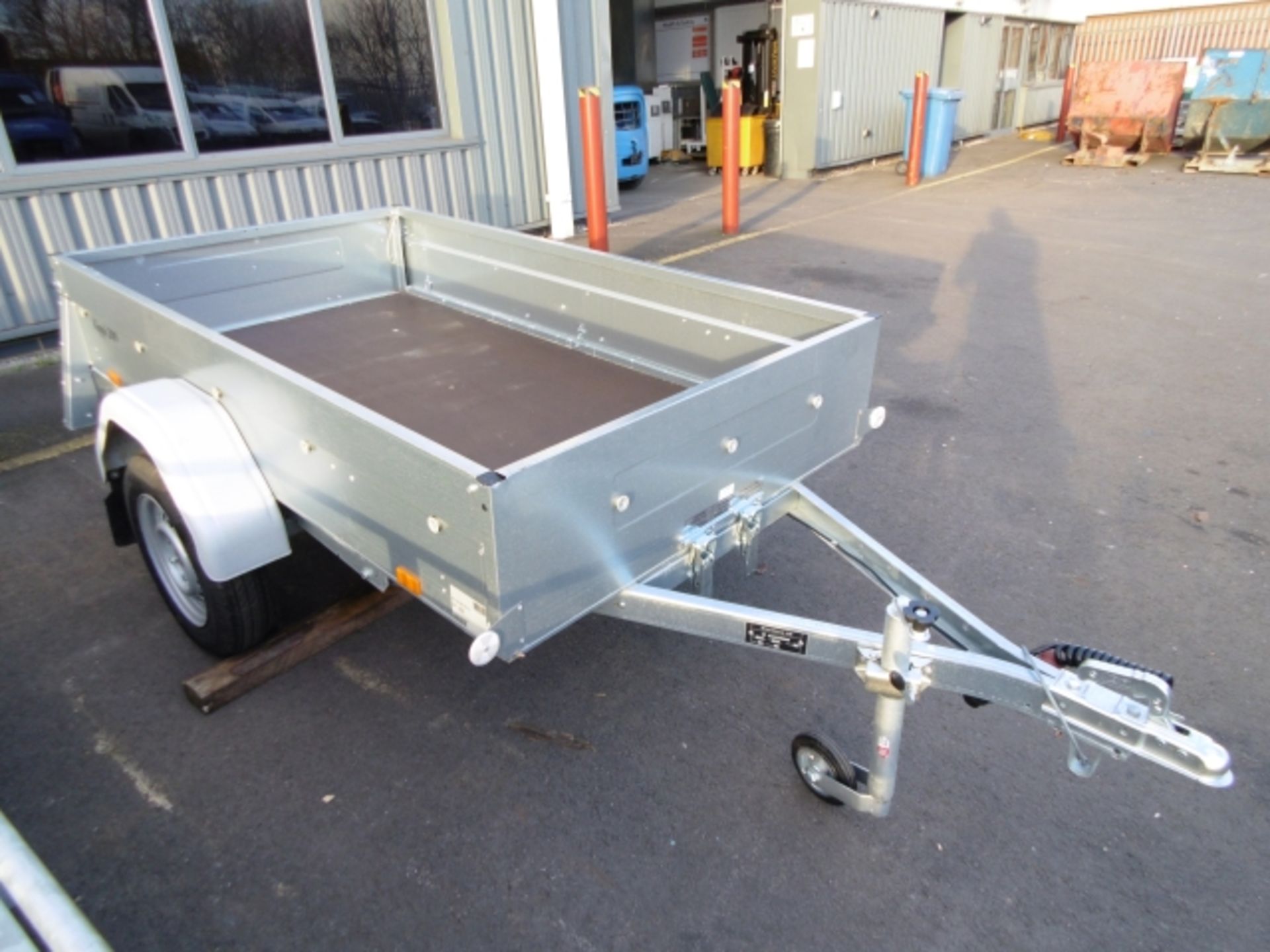 * Brenderup/Kippi 200 750kg Single Axle Trailer with drop down back; bed size 2100 x 1150 mm; with