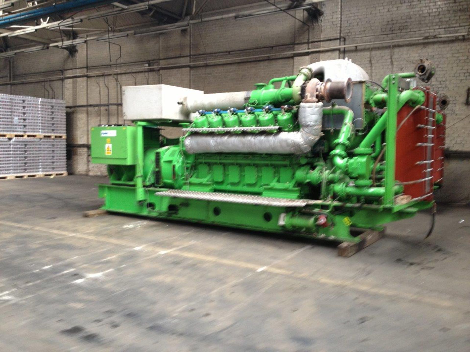 * 1997 Jenbacher Type J612 Gas Powered Generator Set; Serial No 4124391; Skid Mounted; with Newage - Image 3 of 8