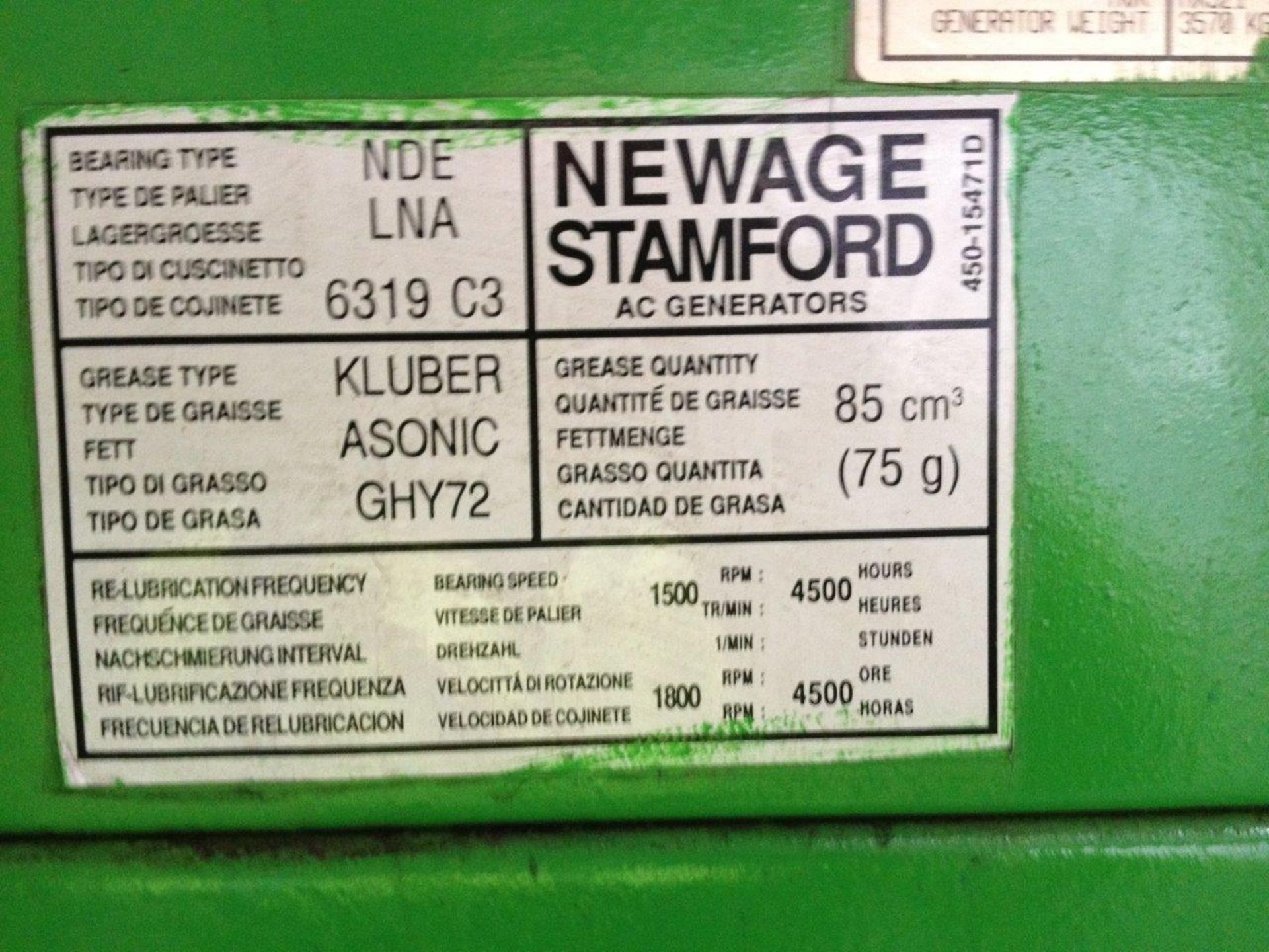 * 1997 Jenbacher Type J612 Gas Powered Generator Set; Serial No 4124391; Skid Mounted; with Newage - Image 8 of 8