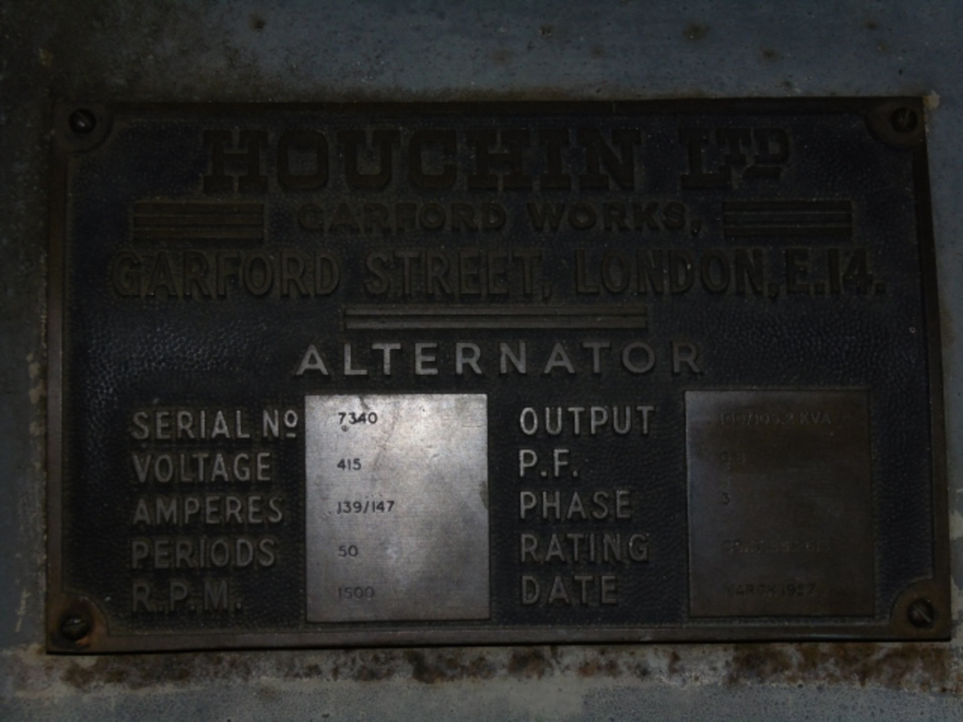 * Dorman 6KA-Type Diesel Generator; hours run 1677; serial number 65756; with Houchin 100/106.2KVA - Image 4 of 13