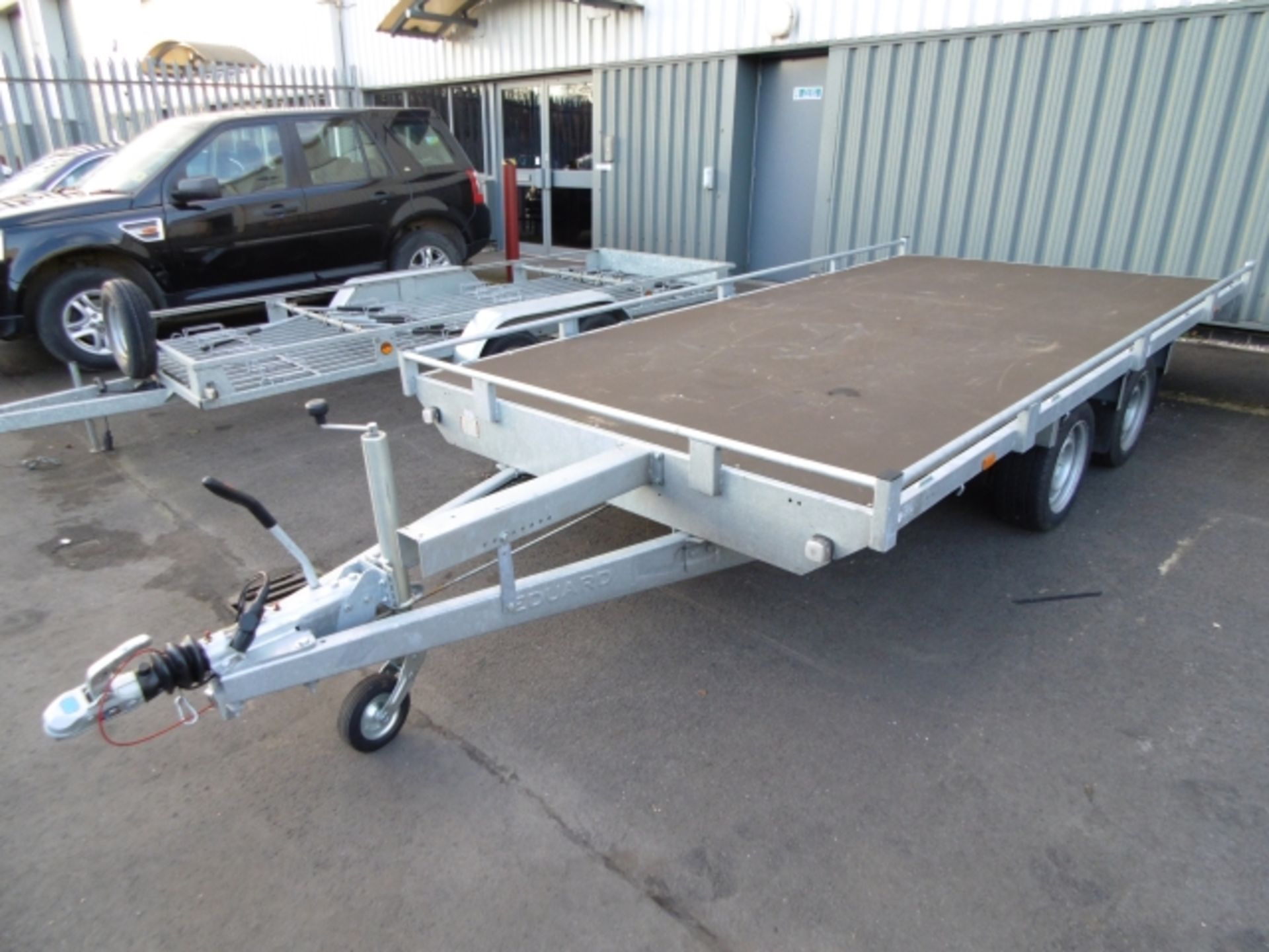 * Eduard type 4 2700KG Flat Bed Twin Axle Trailer with galvanised frame; bed size 4050 x 2000 mm;