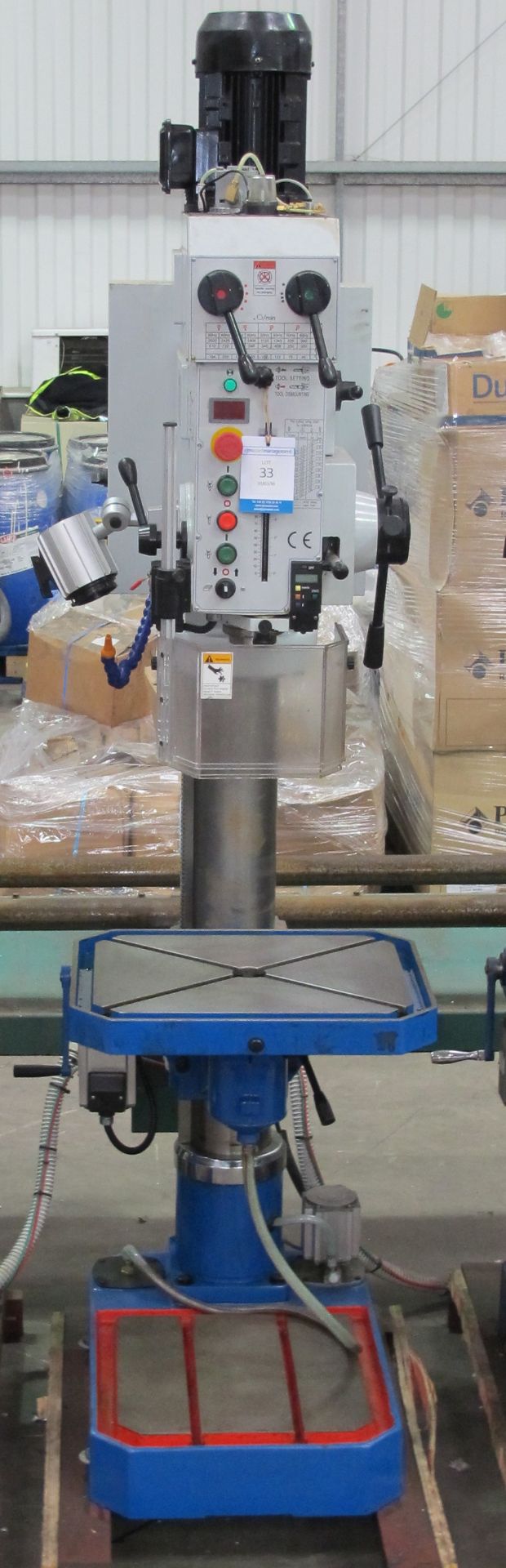 * Meyer SR35A Automatic Geared Head Drilling Machine; 35mm capacity; power table; serial number