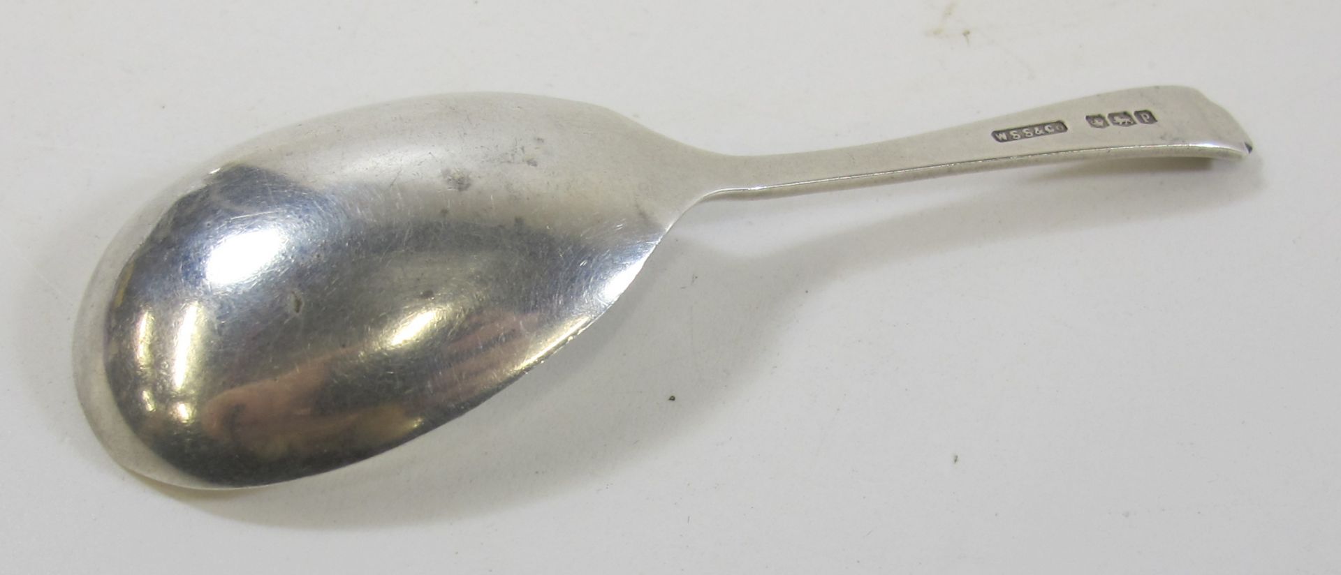 Art Deco Silver Caddy Spoon (Sheffield 1932) and 'Siam Sterling' Marked Menu Holder (est £25-£50) - Image 5 of 5