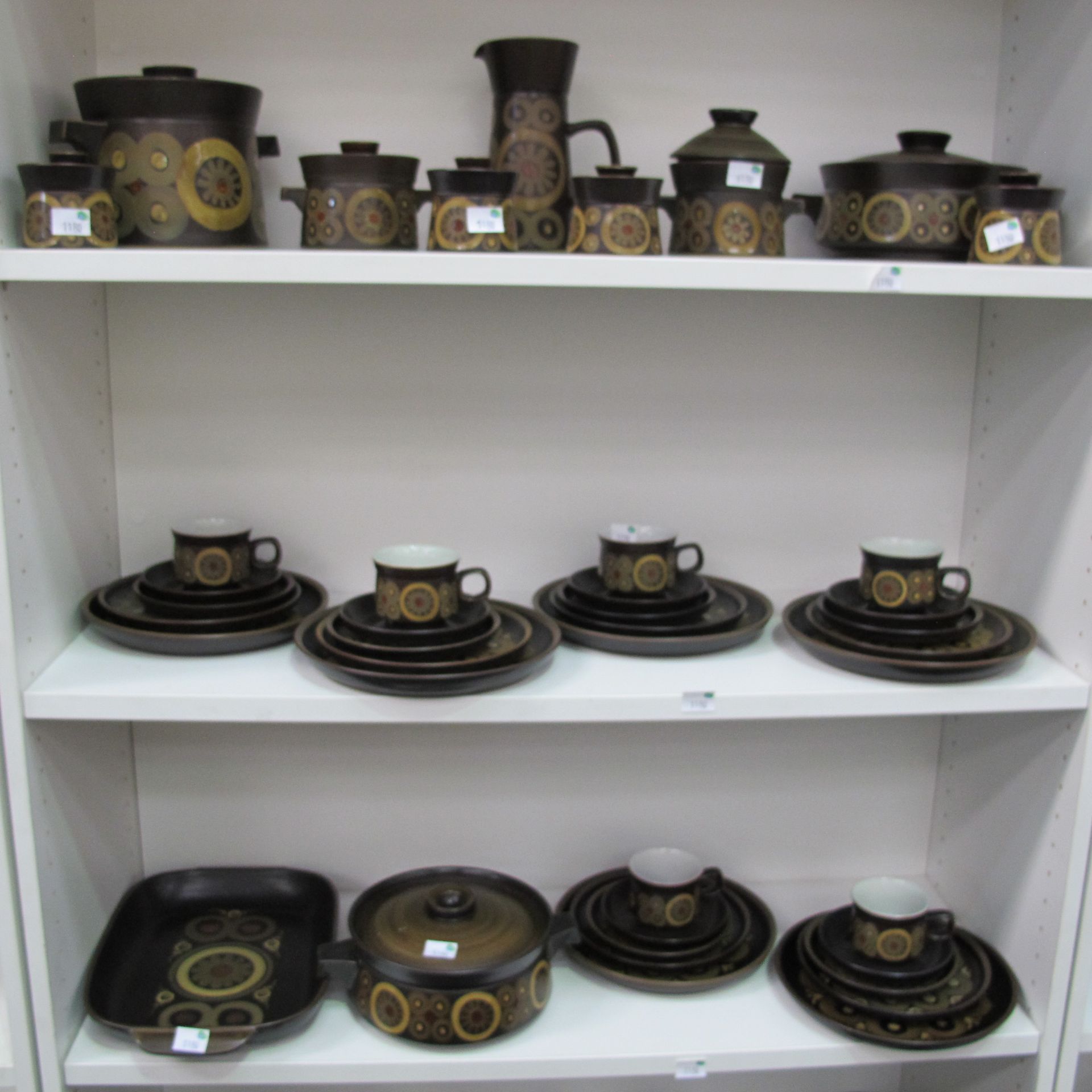 A lot to include 53 pieces of Denby Arabesque Ceramics. Items include salt and sugar pots, 2 x - Image 2 of 11