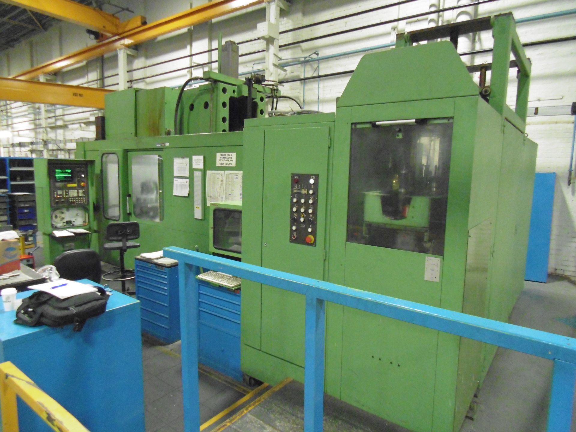 * 1987 Heller Type BEA 2-WSP 120 CNC Machining Centre: UM-PRO NC 80-C Controls Traverses X-800mm, - Image 4 of 15