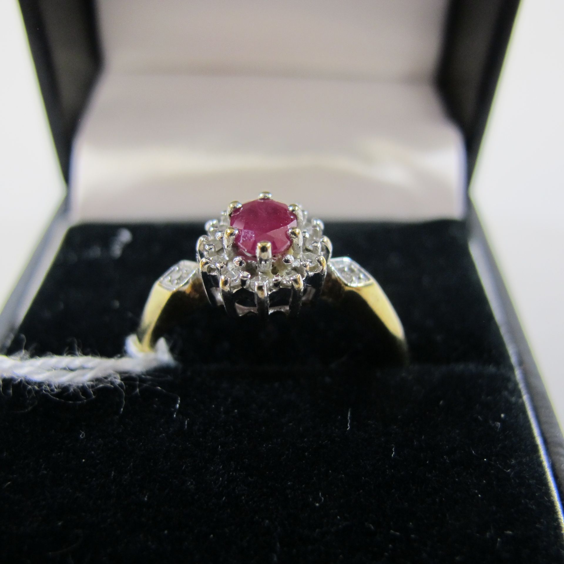 9ct Gold Ruby and Diamond Set Ring, size O½' (est £50-£100)