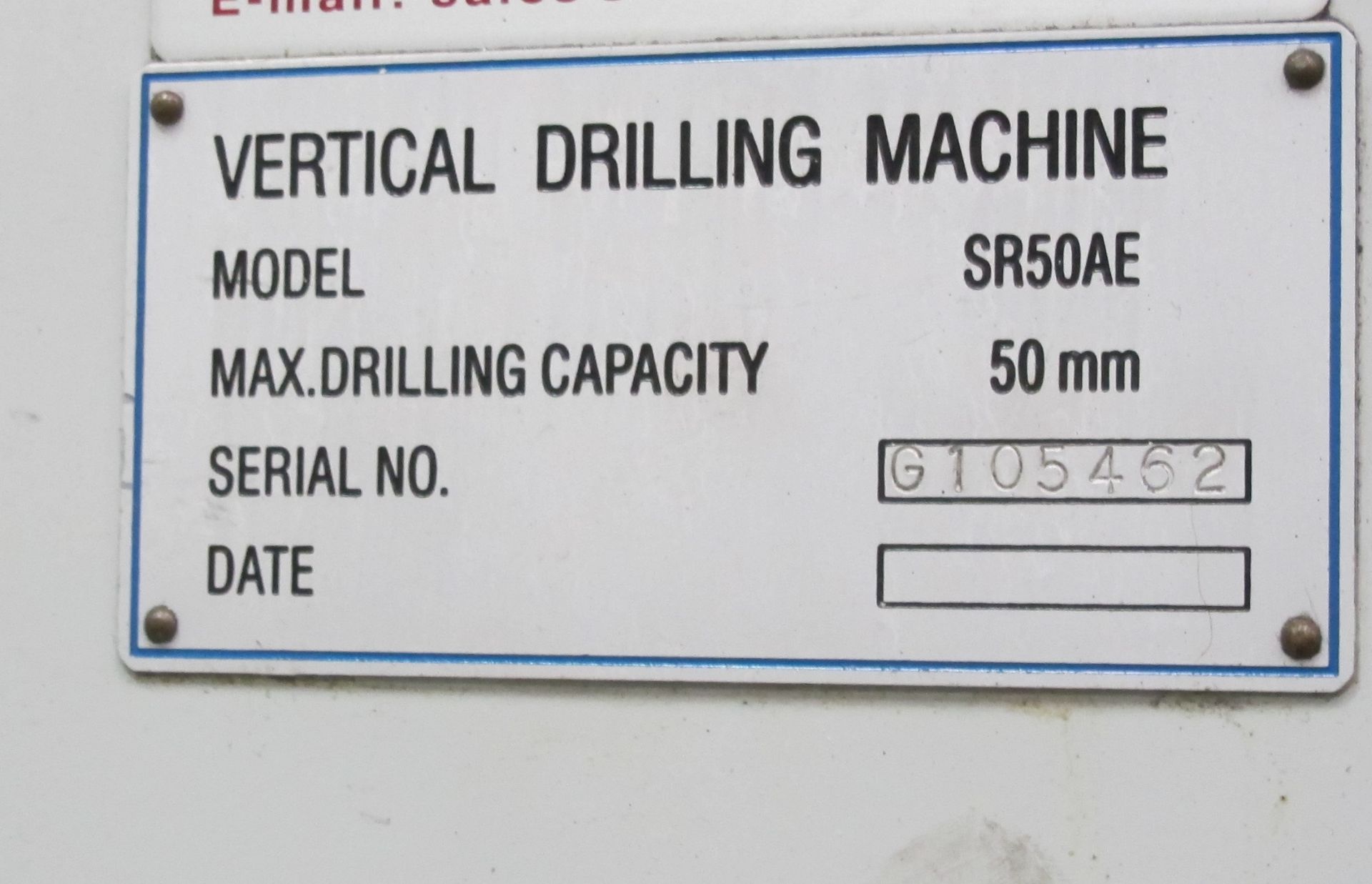 * Meyer SR50 AE Automatic Geared Head Drilling Machine; 50mm capacity; power table; serial number - Image 2 of 2