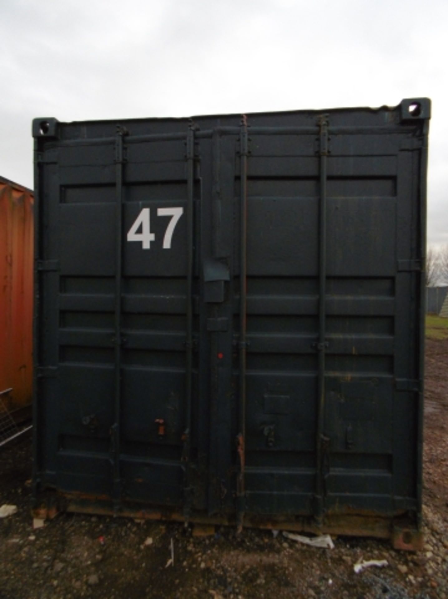 * 40' Steel Shipping Container; floor and roof require repair; container ID Number 47. Please note - Image 7 of 7