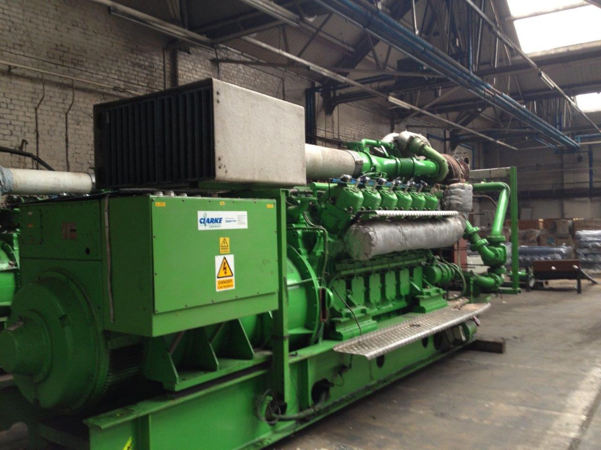 * 1997 Jenbacher Type J612 Gas Powered Generator Set; Serial No 4124401 Skid Mounted; with Newage