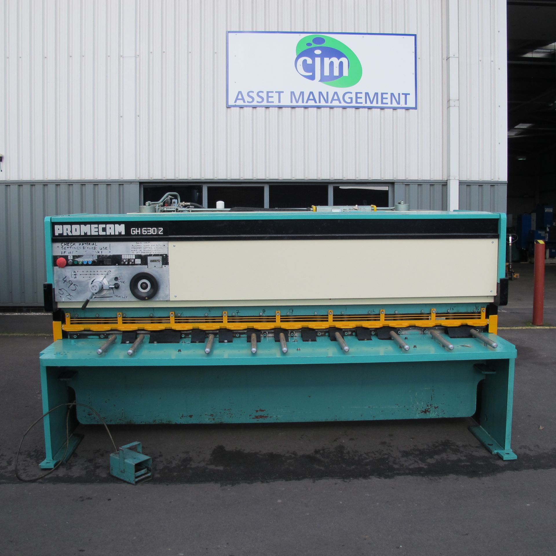 * Promecam Model GH630Z 3000 x 6mm Guillotine with power backgauge. This lot is sold on a 'Buyer