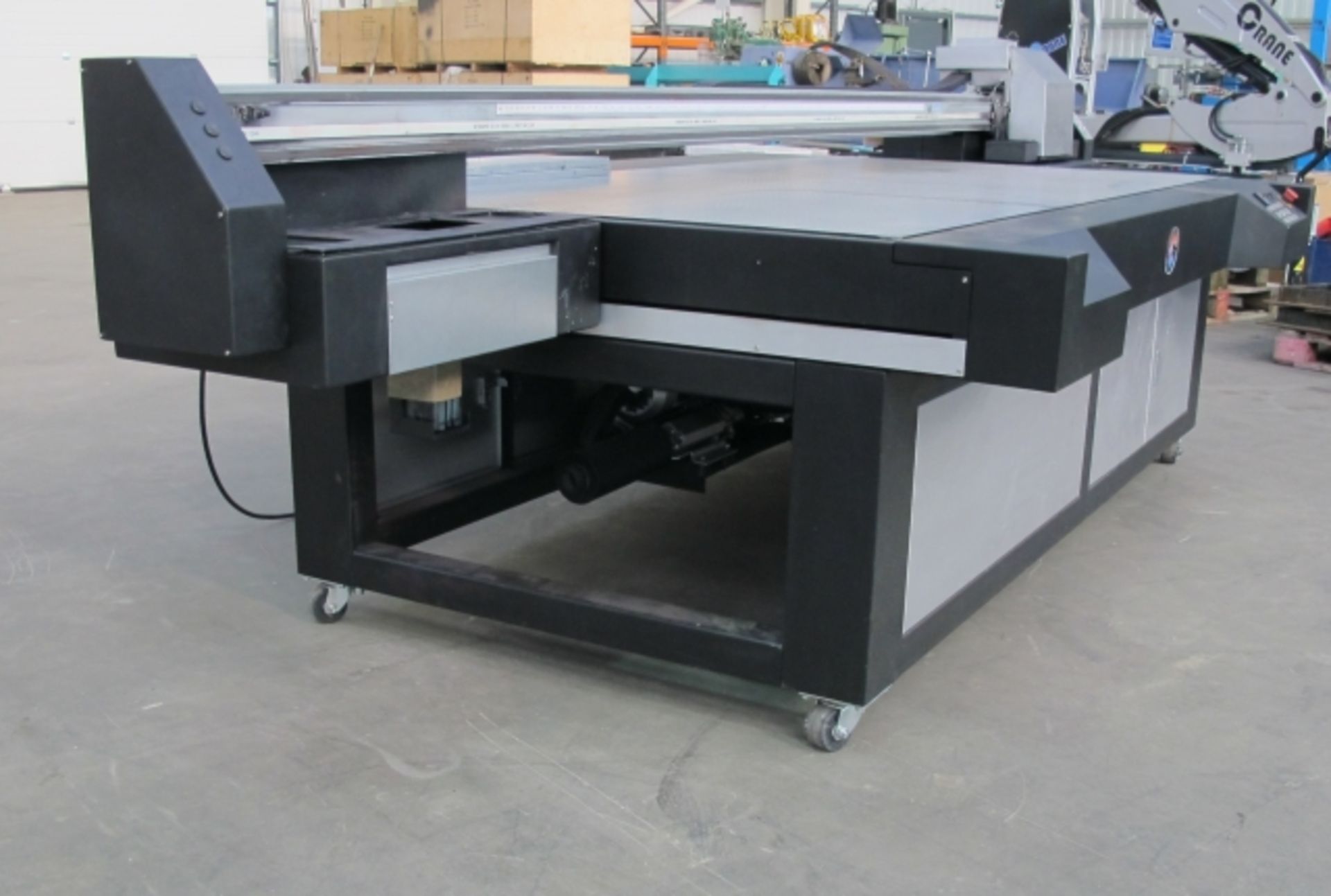 * 2012 Galaxy Model UD-25 Flatbed Inkjet Printer; type UD-2512FB; bed size 2440 x 1220mm; overall - Image 14 of 17