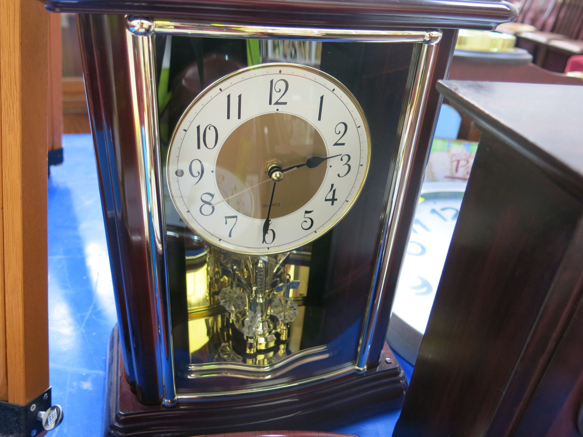 A selection of key wind and battery operated clocks together with a weight driven Cuckoo Clock ( - Image 3 of 8