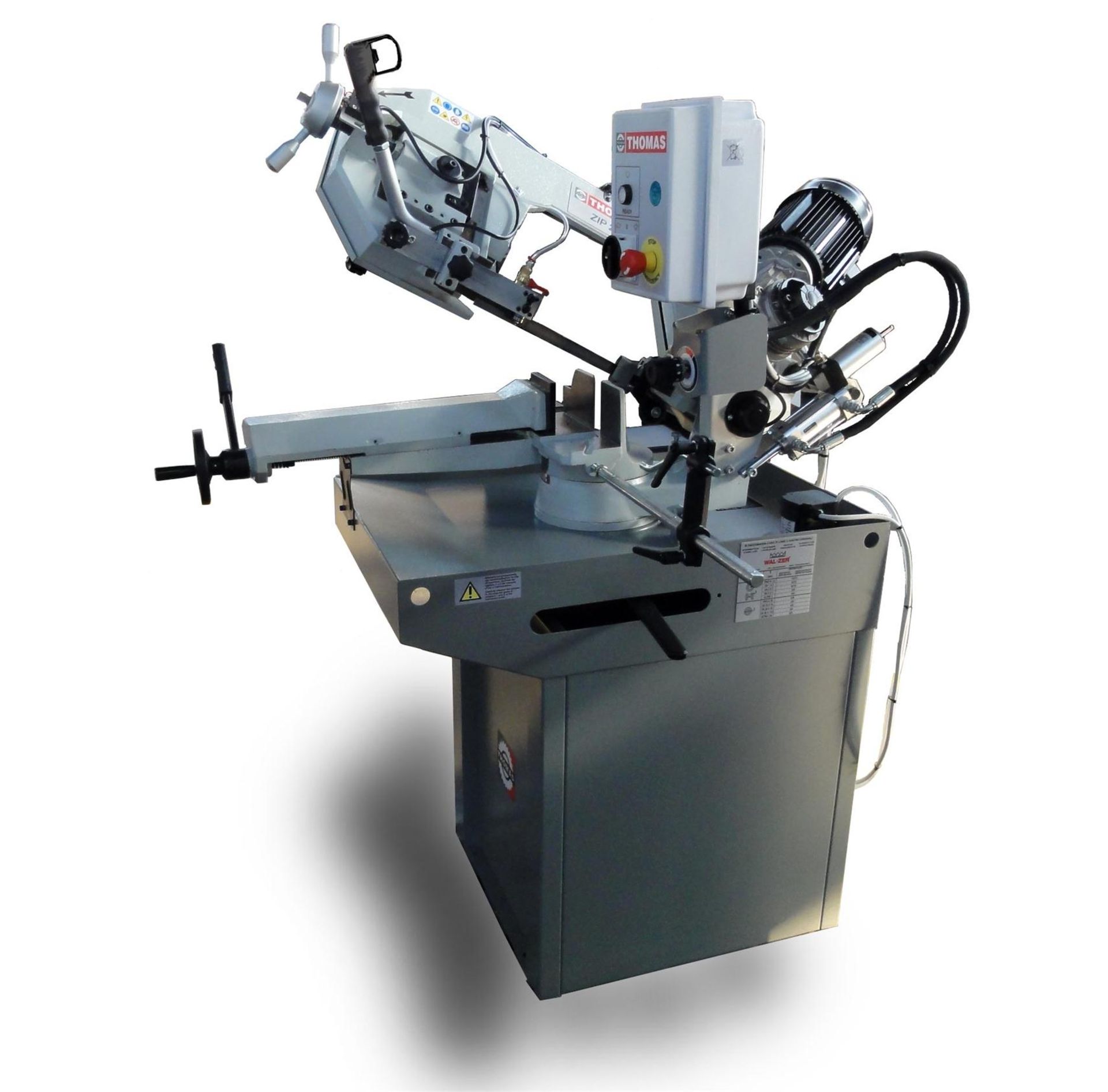 * New (cancelled order) Thomas Zip22 415 Volt Bandsaw and Stand; 200mm vice opening; capacity