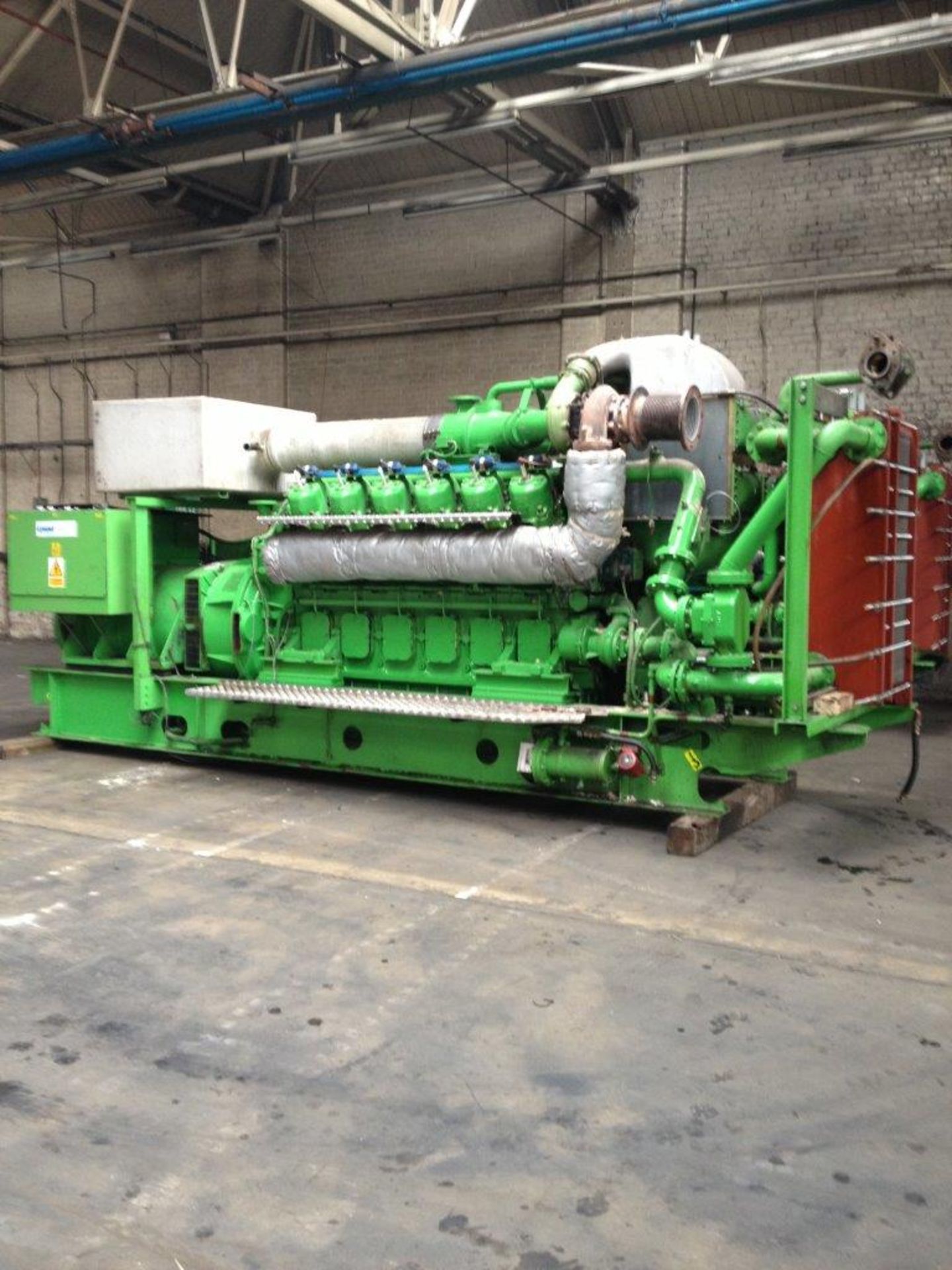 * 1997 Jenbacher Type J612 Gas Powered Generator Set; Serial No 4124391; Skid Mounted; with Newage - Image 4 of 8