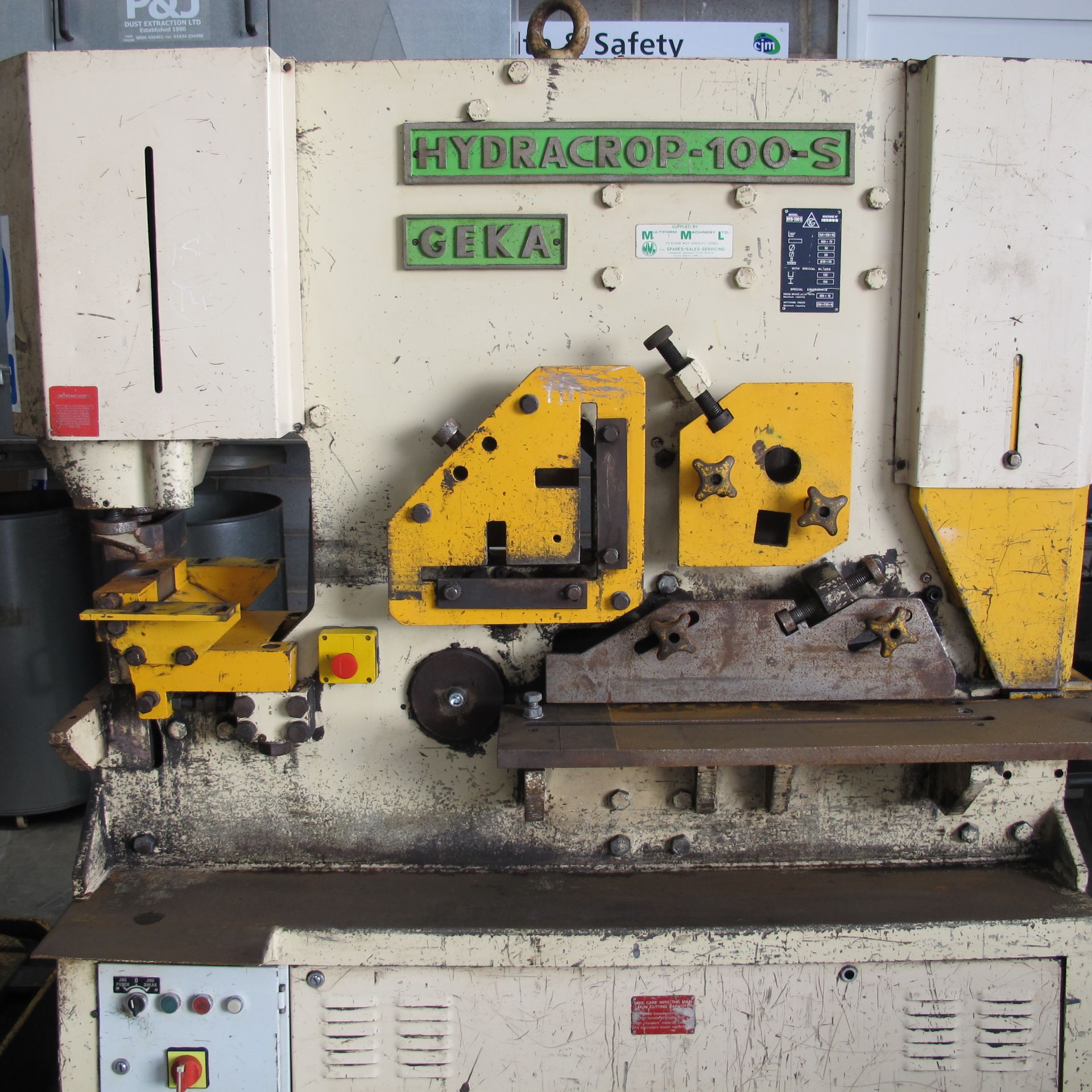 * Geka Hydracrop -100 -S 100 tonne Hydraulic Steelworker; 3 phase; press brake power 100TN - - Image 2 of 8