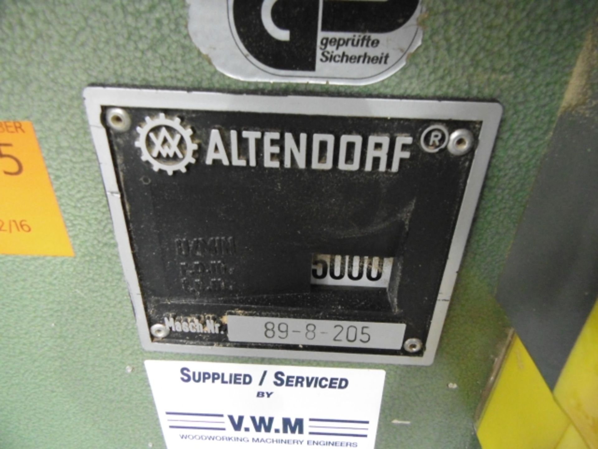 * Altendorf Model F45 Altendorf Sliding Table Panel Saw; slide length 3200mm; 3 phase; serial number - Image 3 of 3
