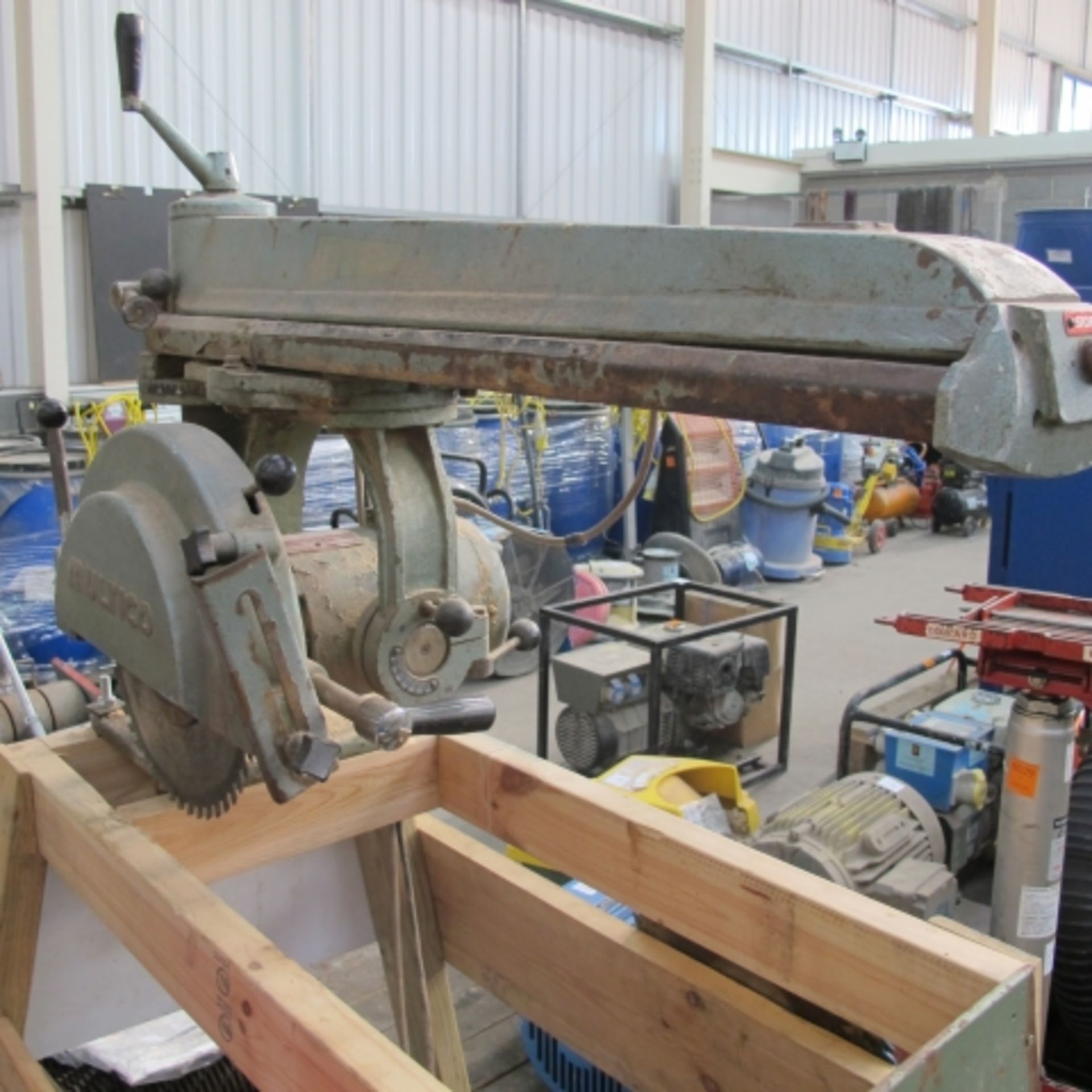 * Multico Model C2/1 14'' Cross Cut Saw on Wooden Frame; 240V; serial number 1347. Please note there - Image 2 of 2