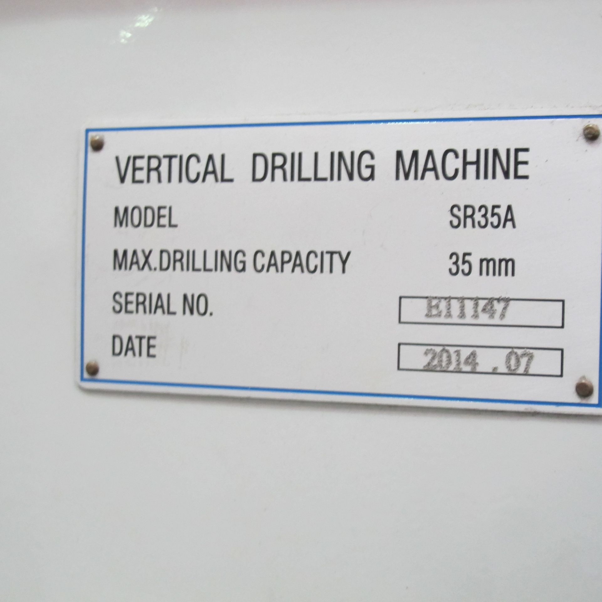 * Meyer SR35A Automatic Geared Head Drilling Machine; 35mm capacity; power table; serial number - Image 2 of 2