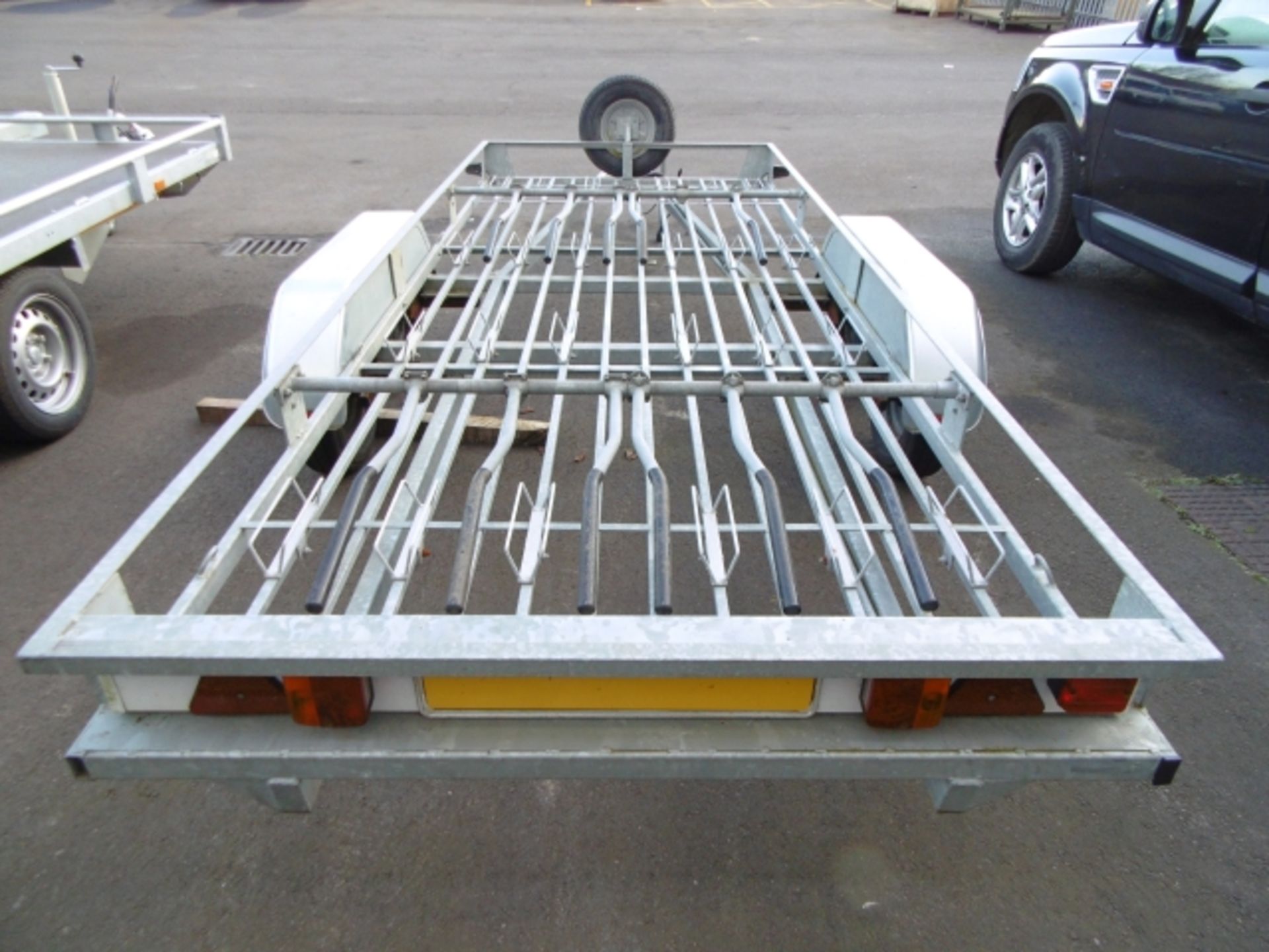 Galvanised Twin Axle Bicycle Trailer with 12 Spaces; Overall 3700 x 1450 mm Frame; with Ball - Image 4 of 4