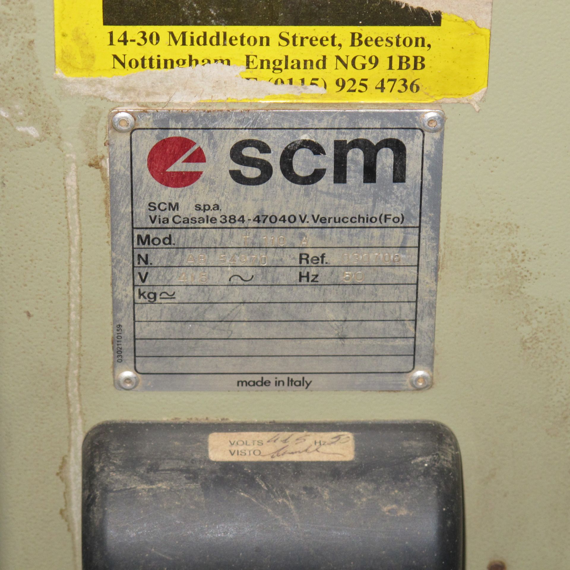 * An SCM T110A Spindle Moulder. Please note there is a £10 + VAT Lift Out Fee on this lot - Image 2 of 2