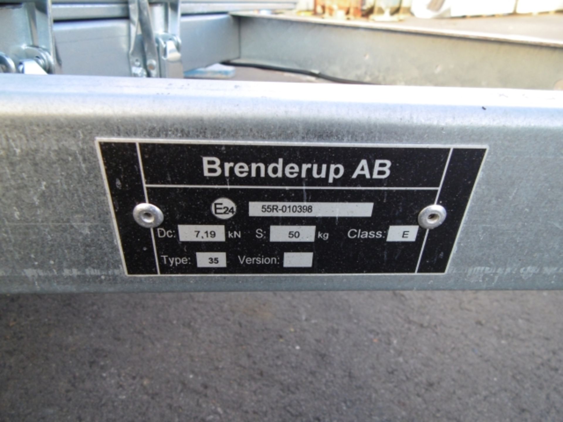 * Brenderup/Kippi 200 750kg Single Axle Trailer with drop down back; bed size 2100 x 1150 mm; with - Image 5 of 8