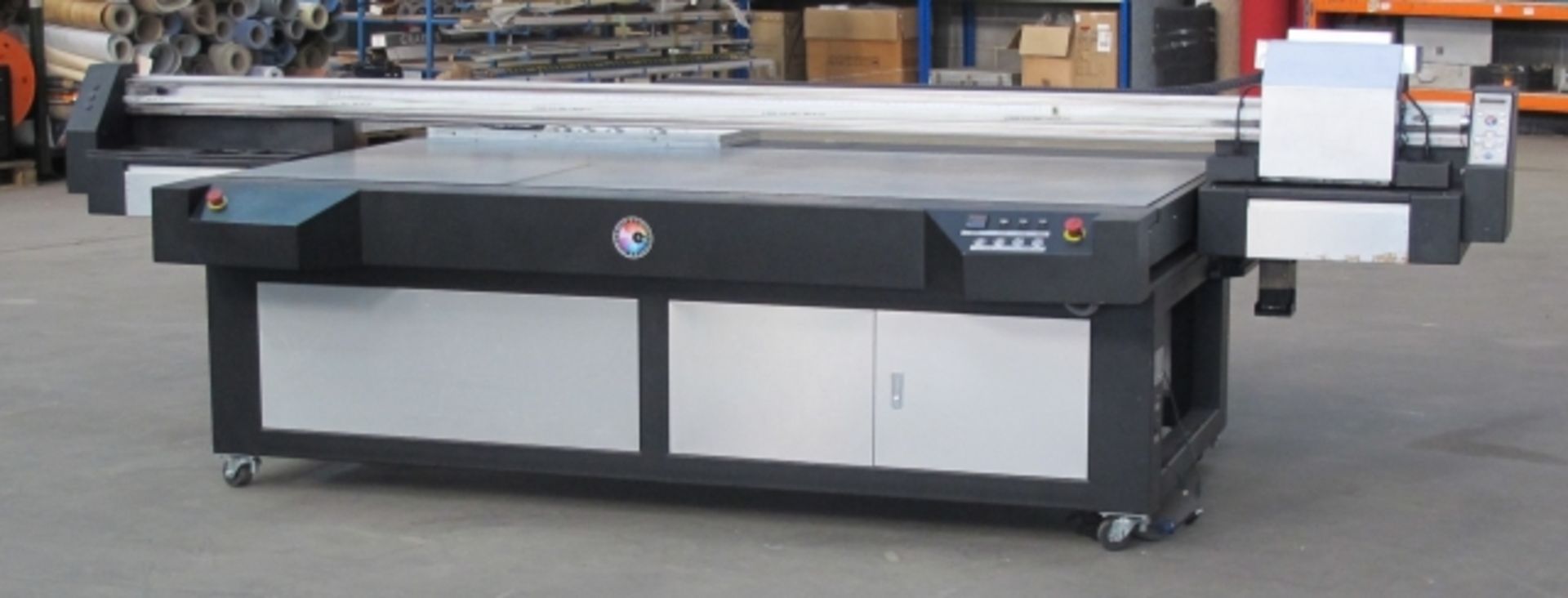 * 2012 Galaxy Model UD-25 Flatbed Inkjet Printer; type UD-2512FB; bed size 2440 x 1220mm; overall - Image 2 of 17