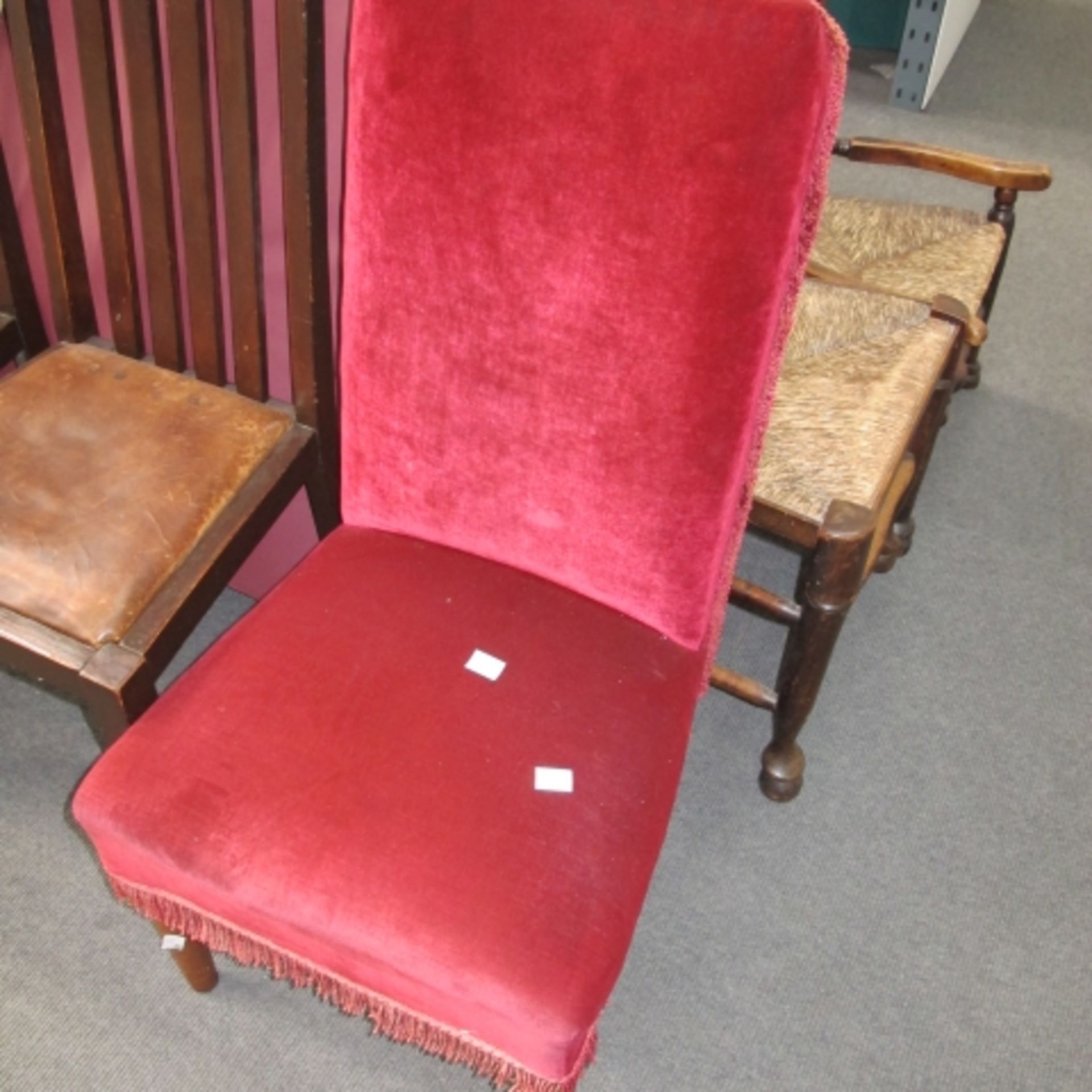 An Upholstered Pink Occasional Chair (est. £20-£40)