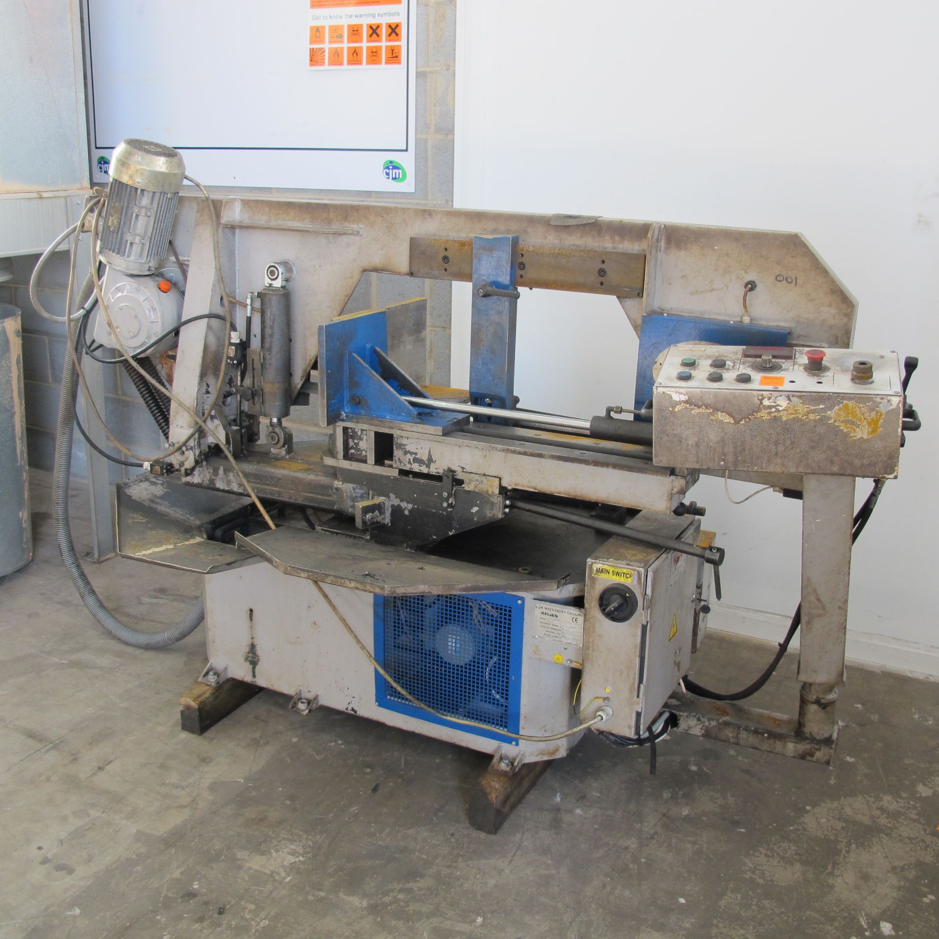 * 2007 Reisen Model 550 DGSA Semi-Automatic Double Mitre Bandsaw; hydraulic vice; cuts 350mm - Image 2 of 6