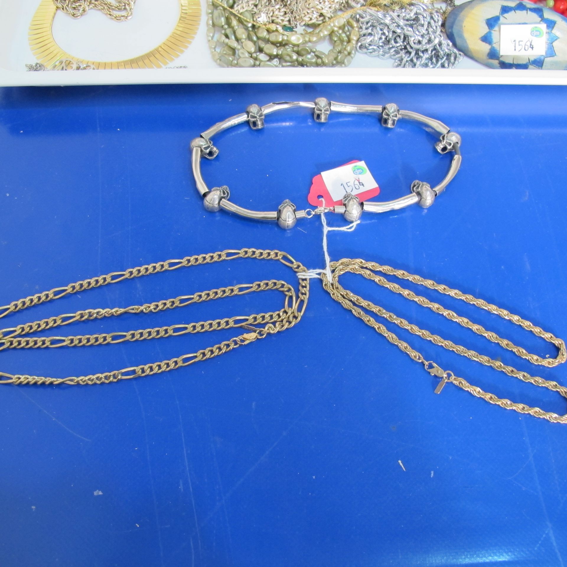 A large selection of costume jewellery to include necklaces (two gold plated items), bracelets - Image 2 of 4