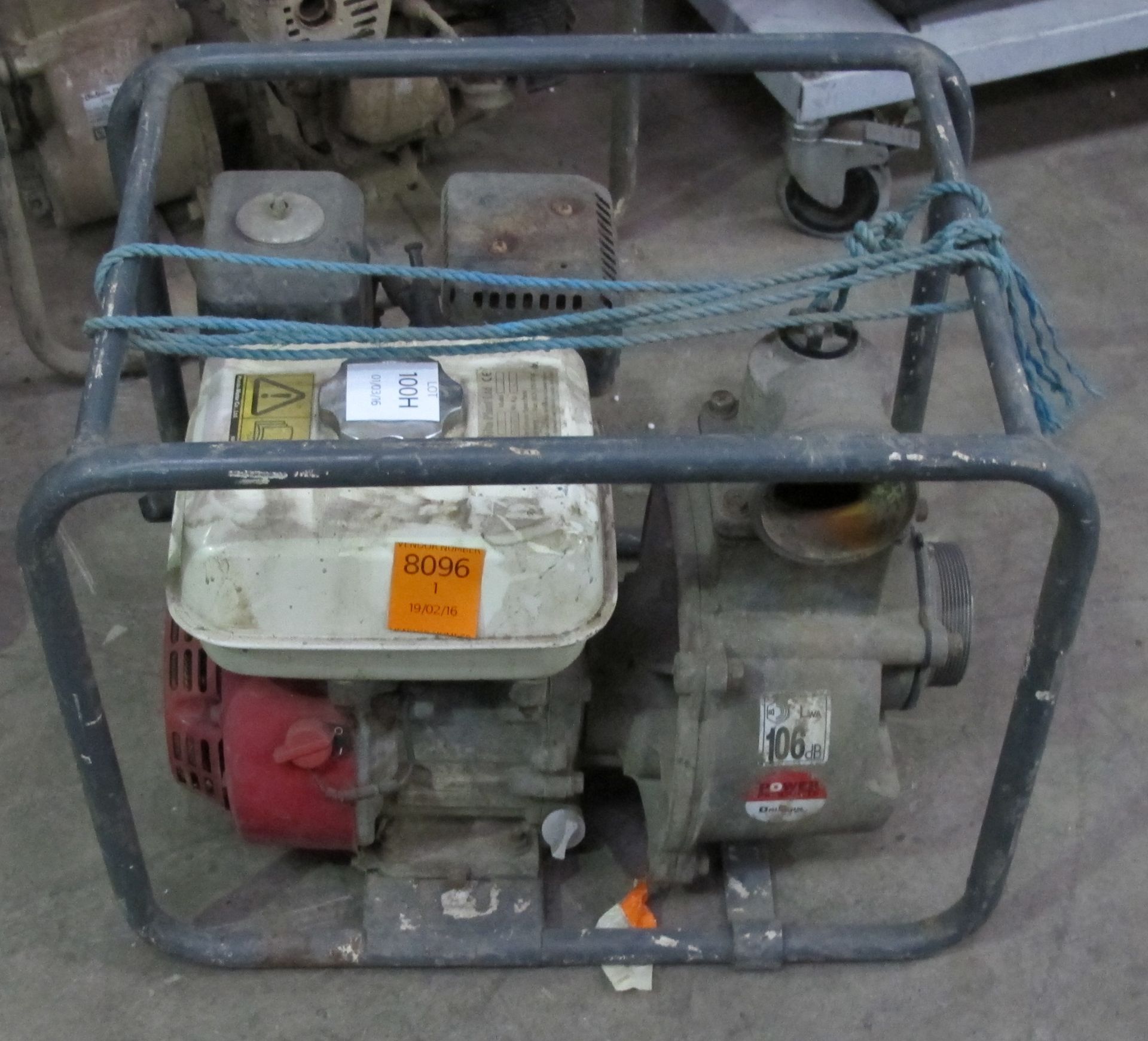 * A Honda-engined cradle mounted water pump