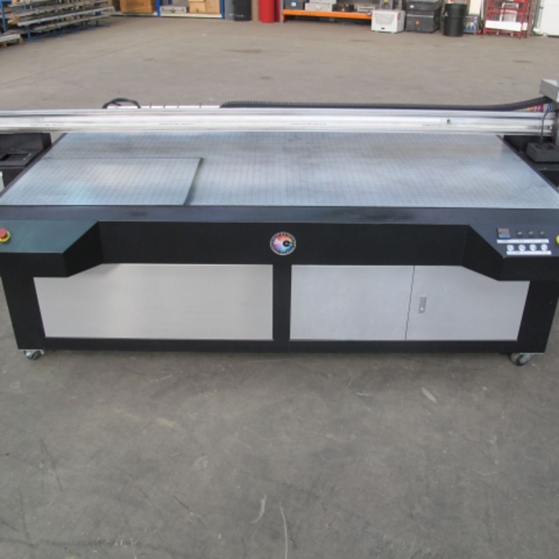 * 2012 Galaxy Model UD-25 Flatbed Inkjet Printer; type UD-2512FB; bed size 2440 x 1220mm; overall - Image 3 of 17