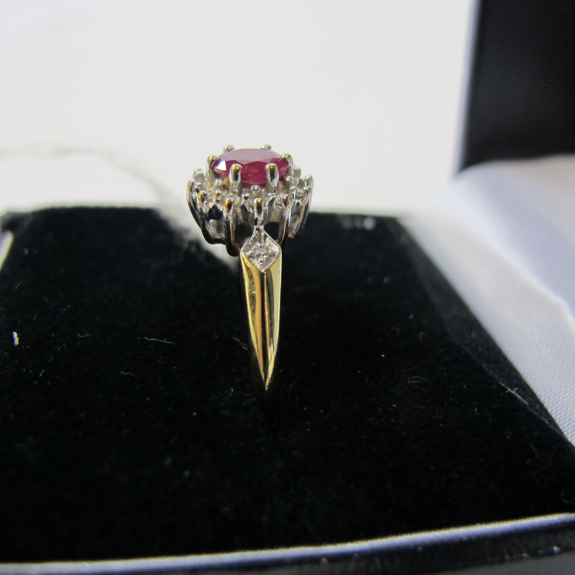 9ct Gold Ruby and Diamond Set Ring, size O½' (est £50-£100) - Image 2 of 2