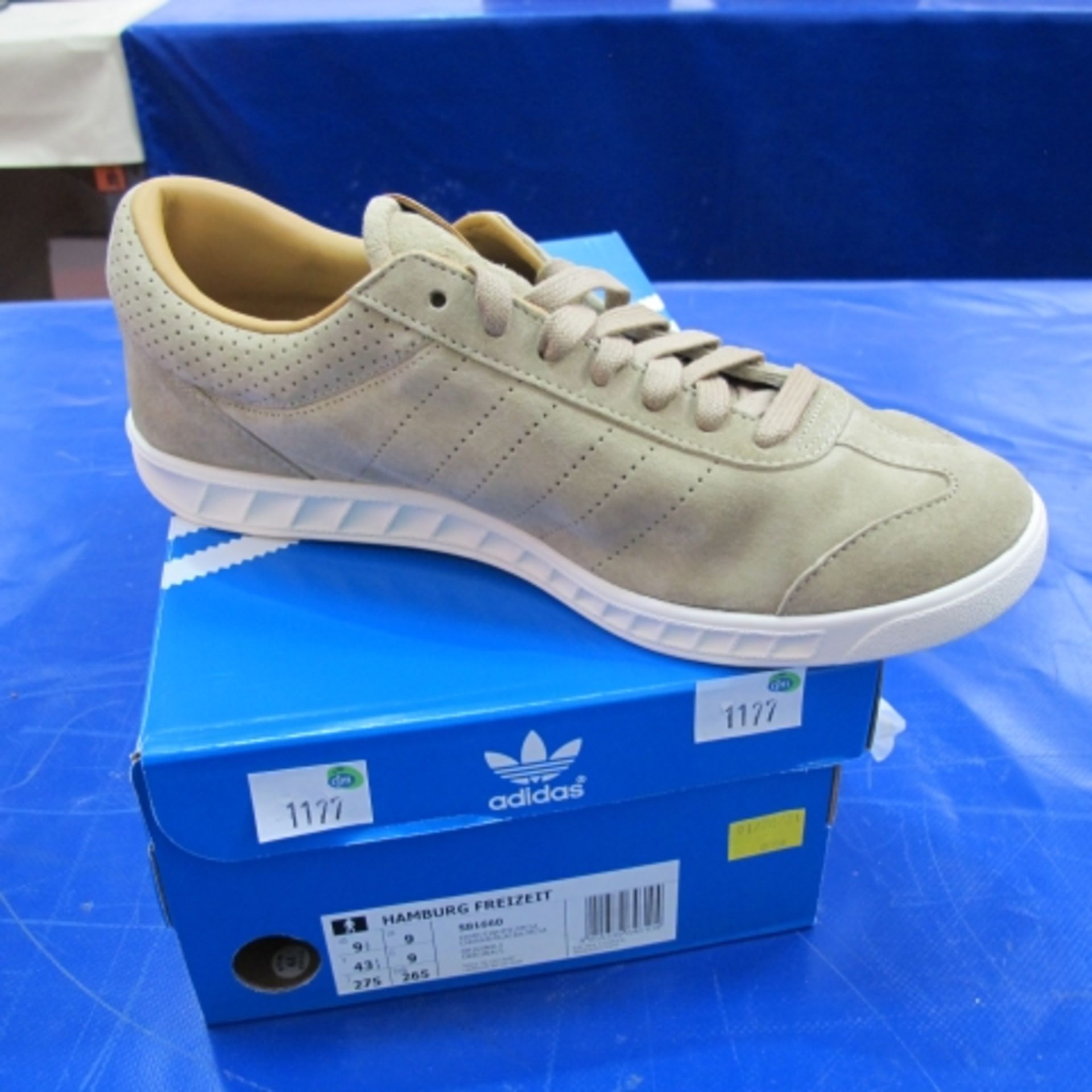 A pair of Adidas boxed shoes (new), UK size 9 Hamburg Freizeit Shoes (RRP £79) (est £20-£40)