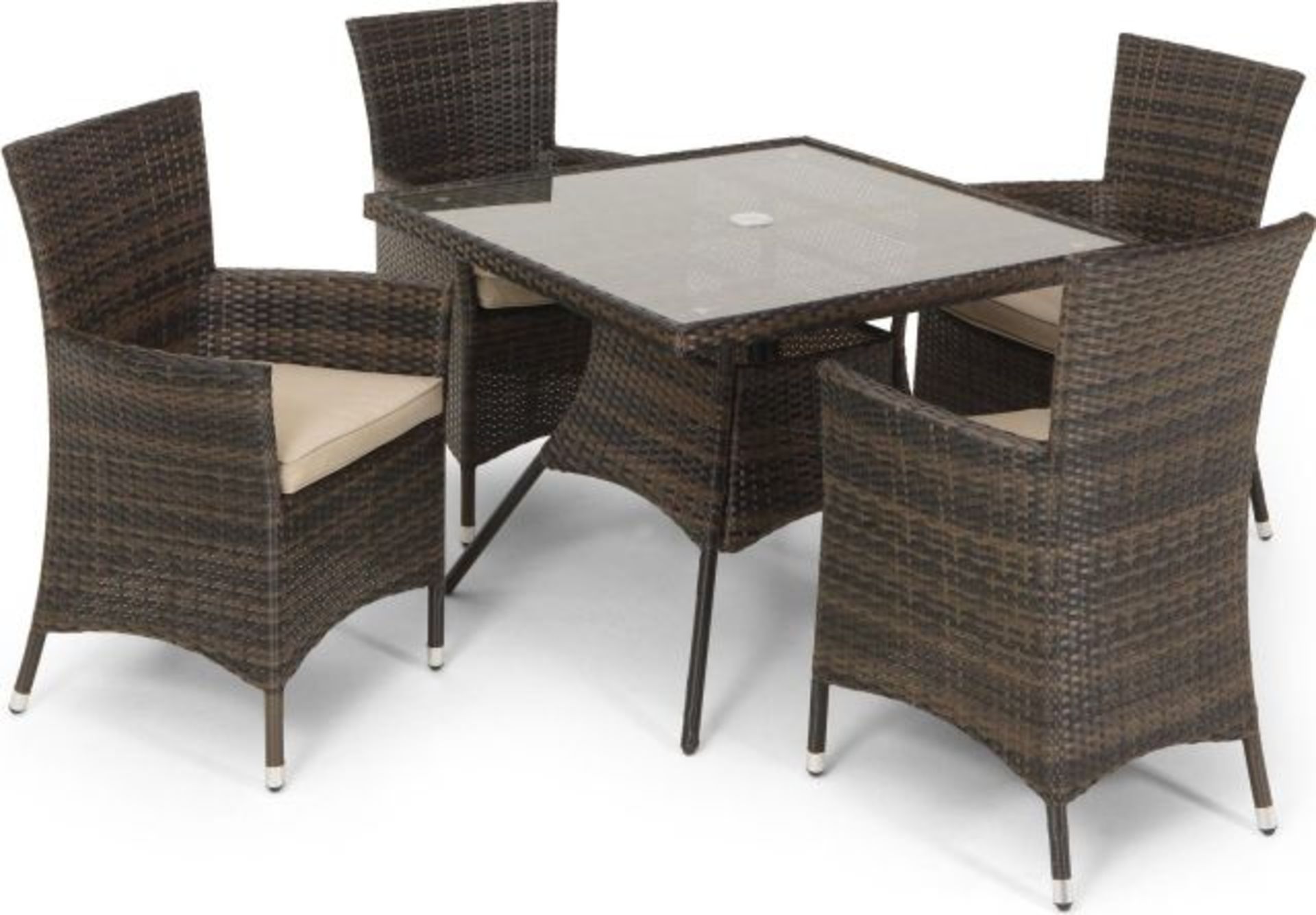 * California Square 5 Piece Patio / Dining set online Sale price £599. Brand New & Boxed /