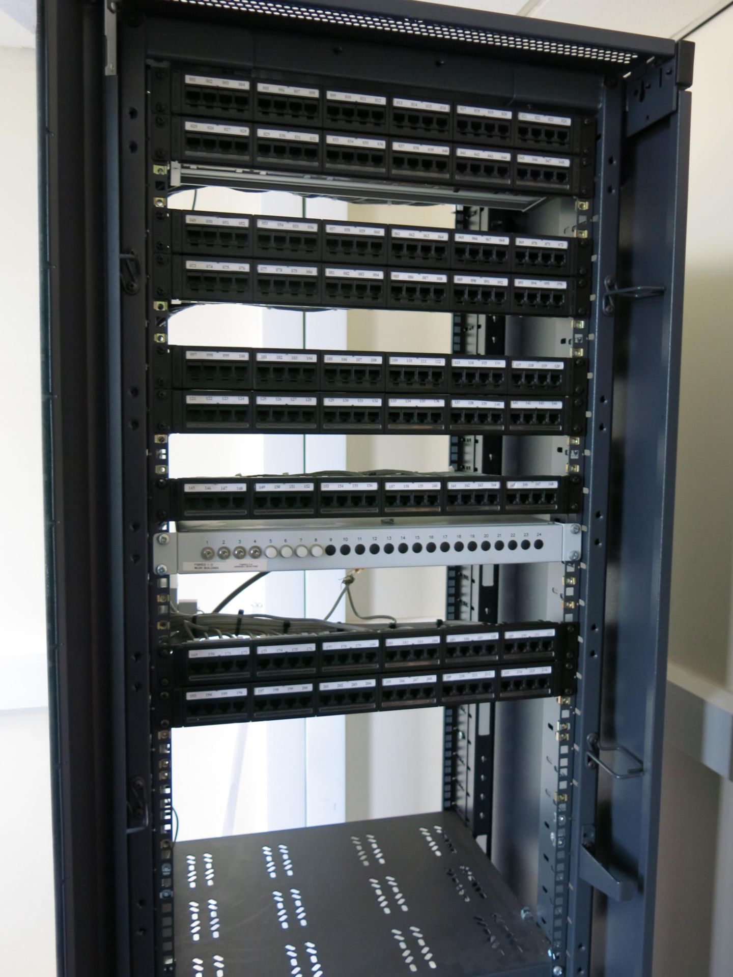 * U-Systems chassis cabinet containing patch panels etc (2m high) - Image 2 of 2