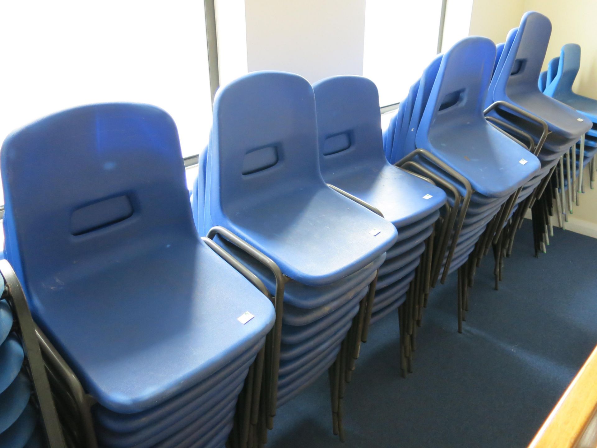 * Approx 150 plastic seated stacking chairs in various styles - Image 2 of 2