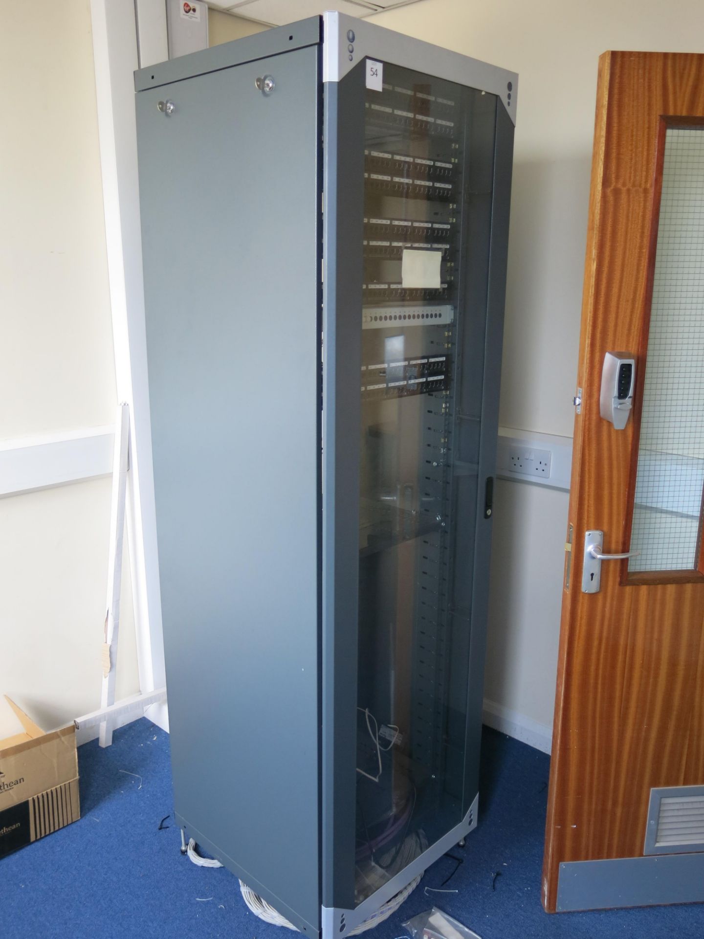 * U-Systems chassis cabinet containing patch panels etc (2m high)