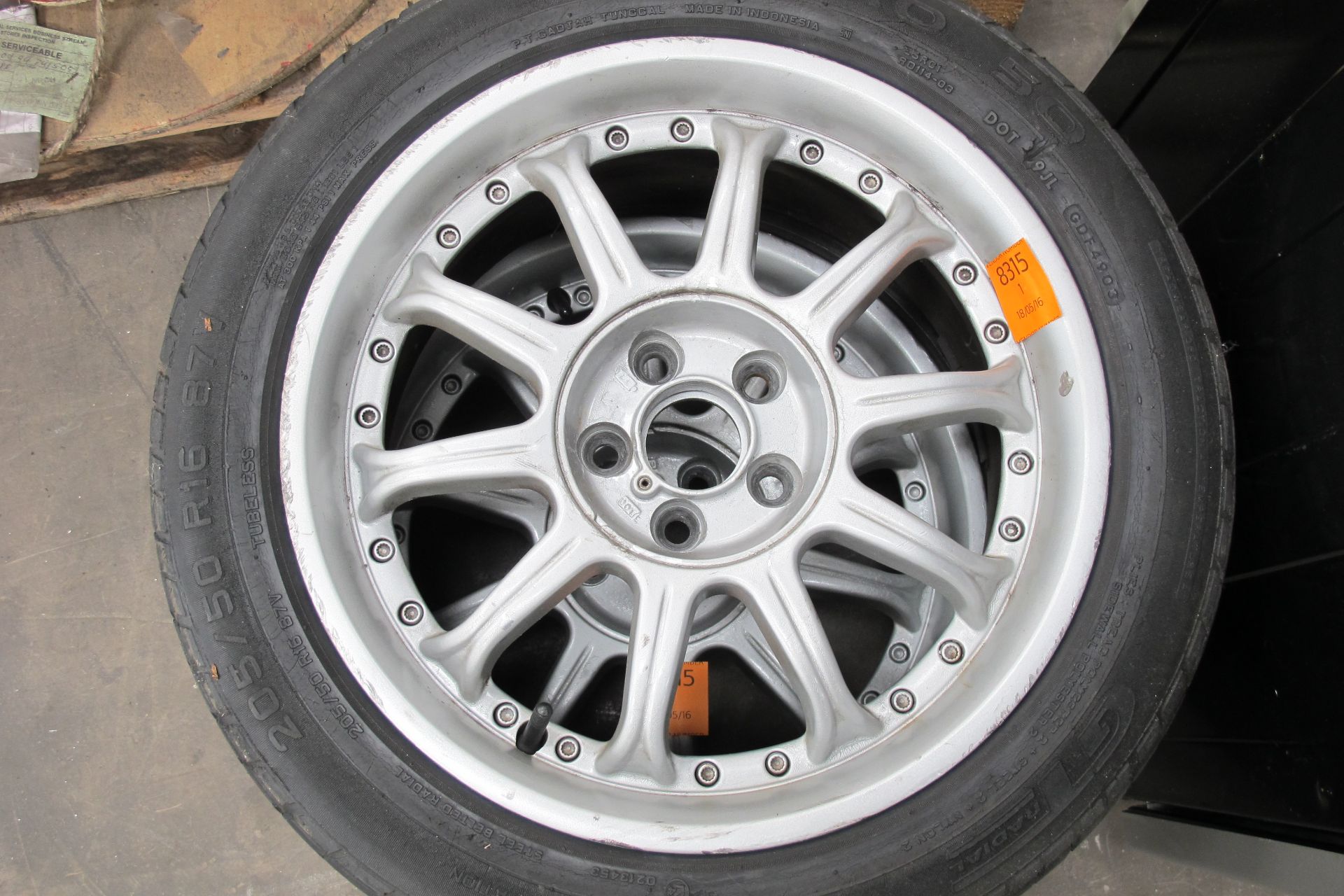 Set of four alloy wheels & tyres, 205/50 ZR16 - Image 3 of 5