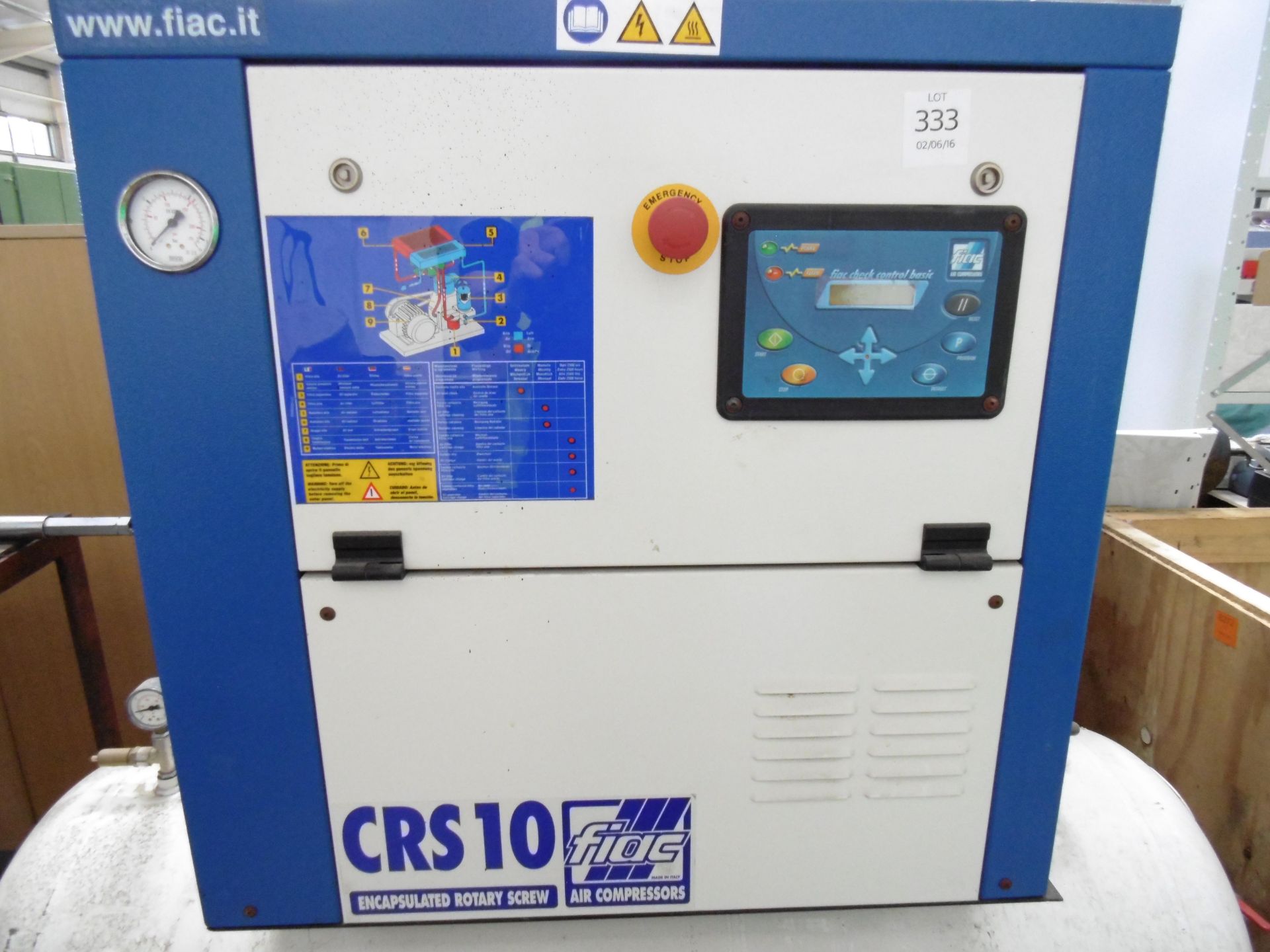 * A CRS 10 encapsulated rotary screw compressor, 300ltr, 3 phase. Please note there is a £10 + VAT - Image 2 of 3