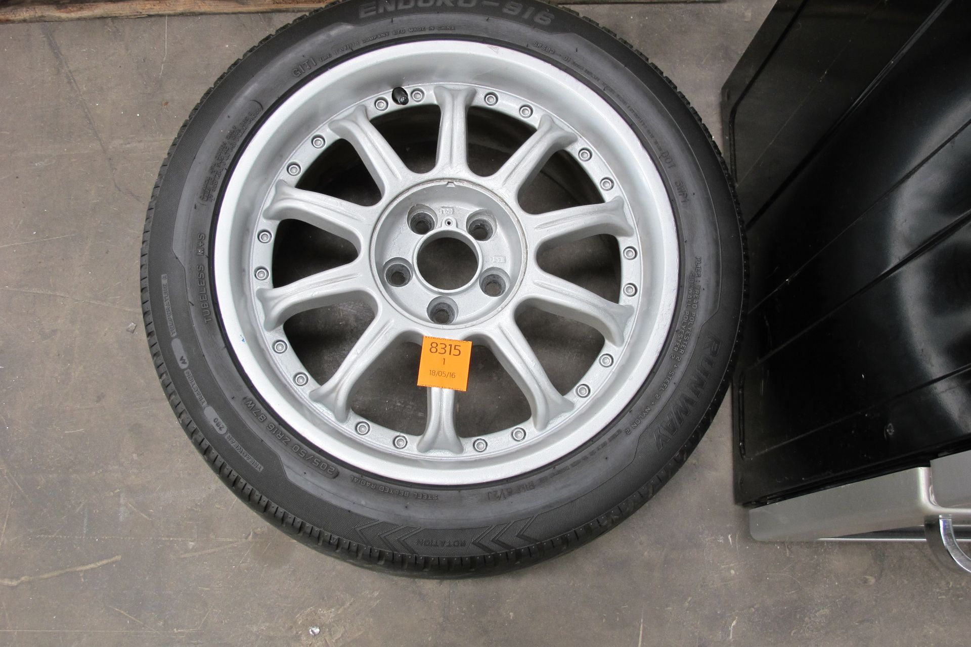 Set of four alloy wheels & tyres, 205/50 ZR16 - Image 2 of 5