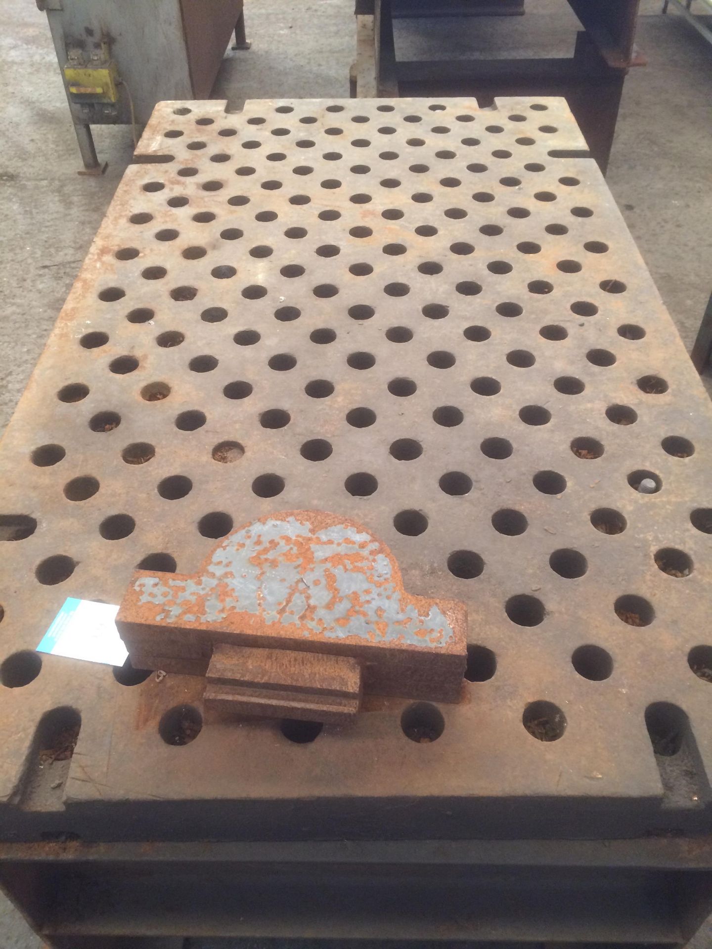 * Cast iron welding table, the top 183 x 104 x 10cm. Please note there is a £5 + VAT Lift Out Fee on