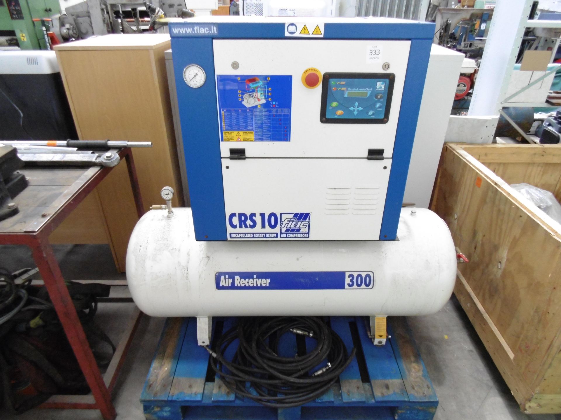 * A CRS 10 encapsulated rotary screw compressor, 300ltr, 3 phase. Please note there is a £10 + VAT