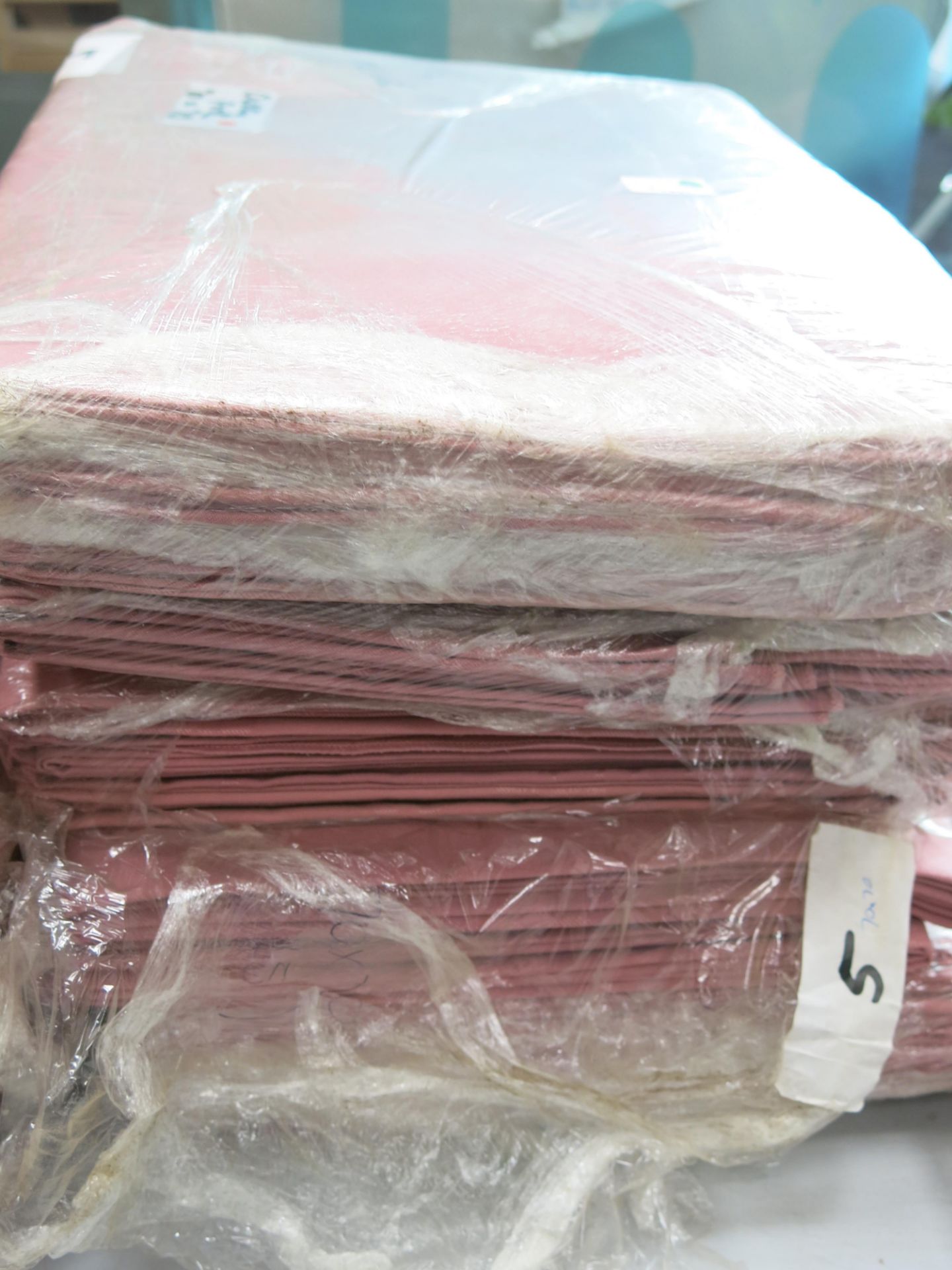 * Approx 23 x Dusky Pink, Rose Patterned Linen Table Cloths, Size 70'' x 70'' together with 1 x - Image 2 of 3