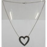 This is a Timed Online Auction on Bidspotter.co.uk, Click here to bid. Silver heart pendant necklace