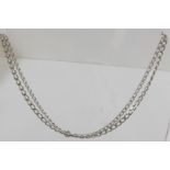 This is a Timed Online Auction on Bidspotter.co.uk, Click here to bid. Silver curb chain necklace in
