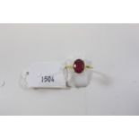 This is a Timed Online Auction on Bidspotter.co.uk, Click here to bid. Natural ruby set ring,