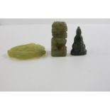 This is a Timed Online Auction on Bidspotter.co.uk, Click here to bid. 2 x Carved Oriental green