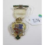 This is a Timed Online Auction on Bidspotter.co.uk, Click here to bid. Enamel on Silver Masonic '