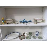 This is a Timed Online Auction on Bidspotter.co.uk, Click here to bid. Two shelves of mixed ceramics